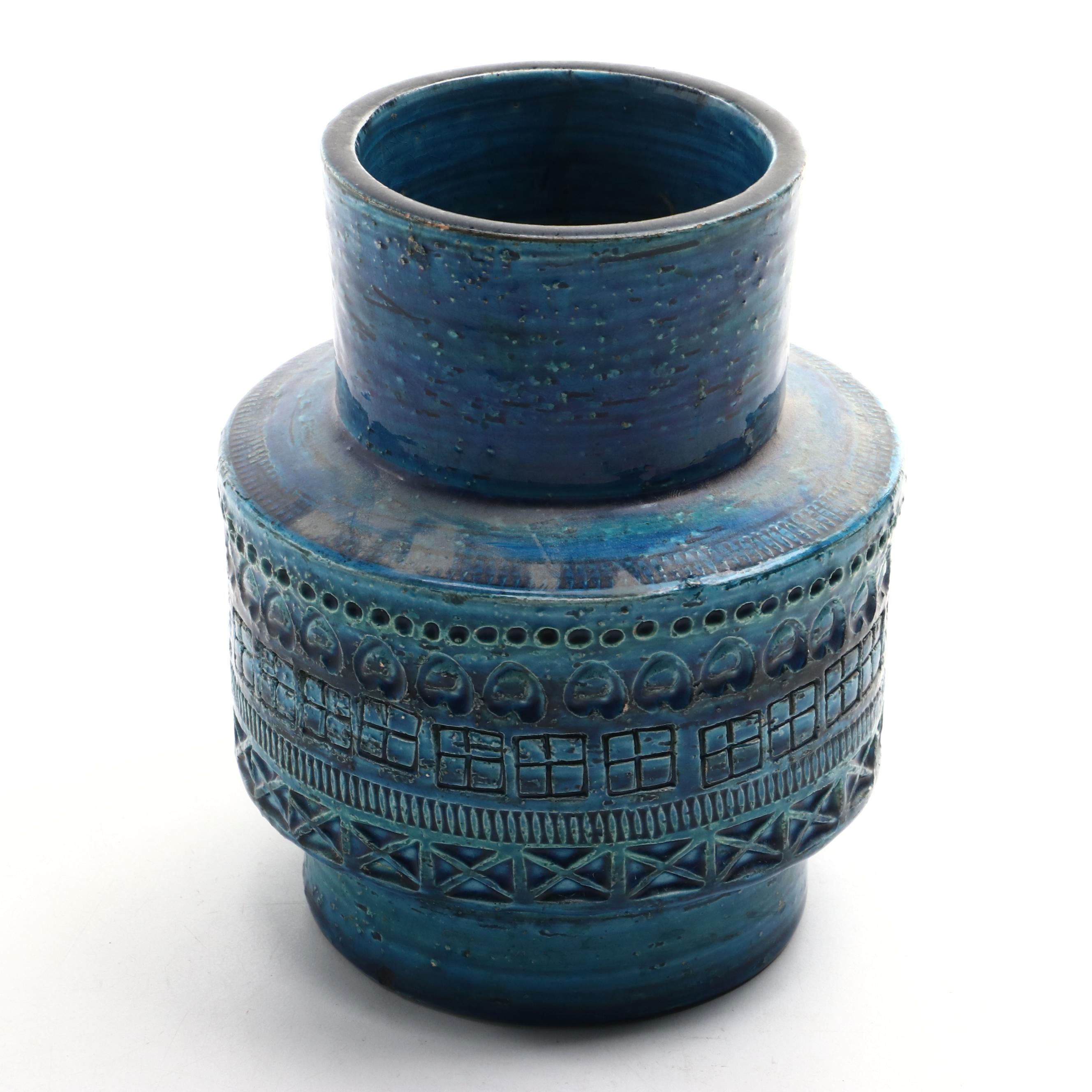Aldo Londi for Bitossi "Rimini Blue" Ceramic Vase