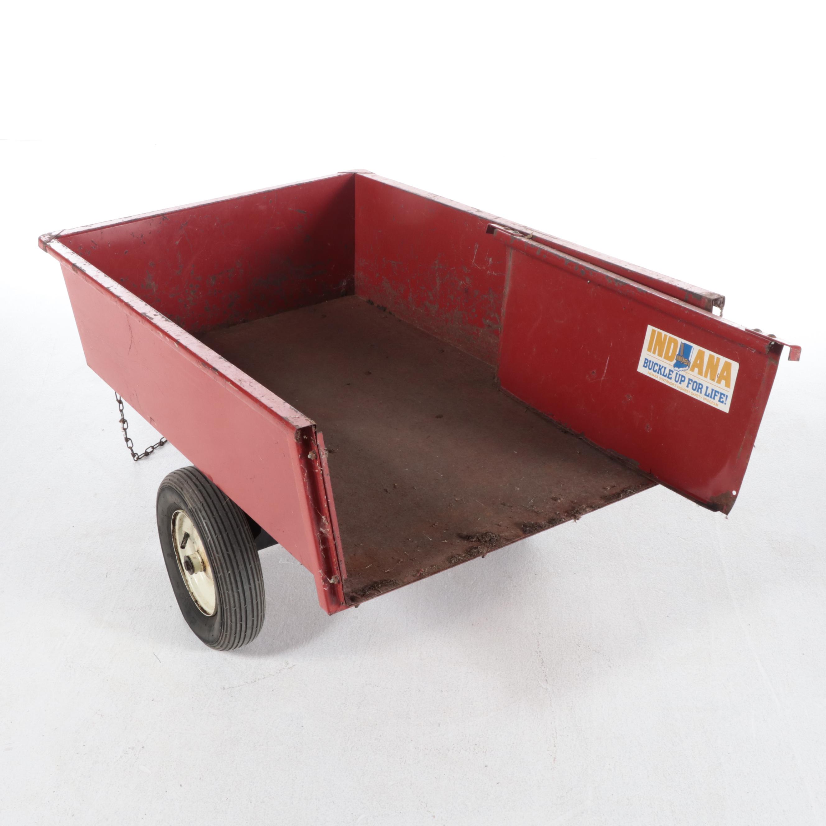 Red Metal Yard Debris Dump Cart Everything But The House