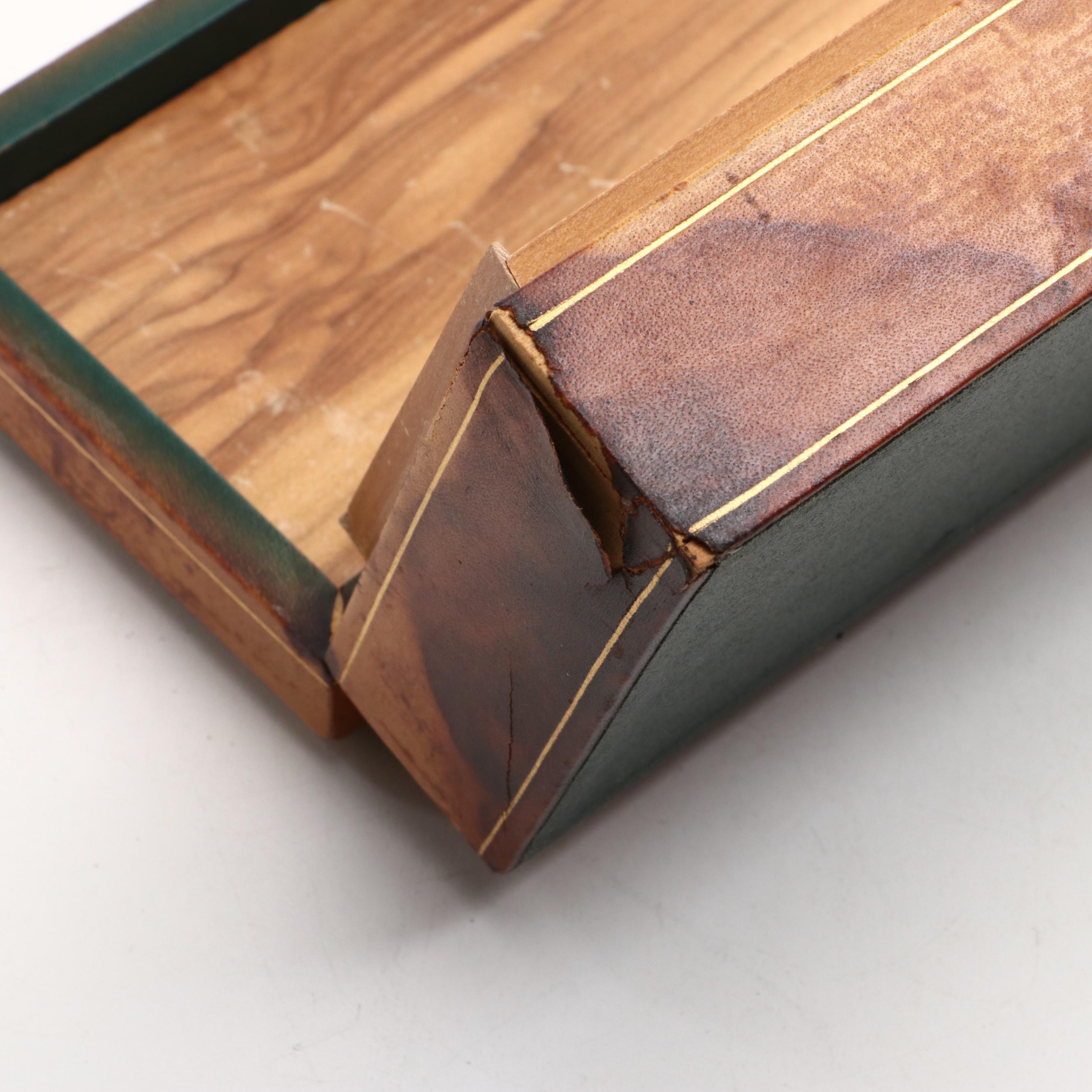 Victorian Rosewood Lock Box, Keepsake Box with Signed Hunting Scene, and More