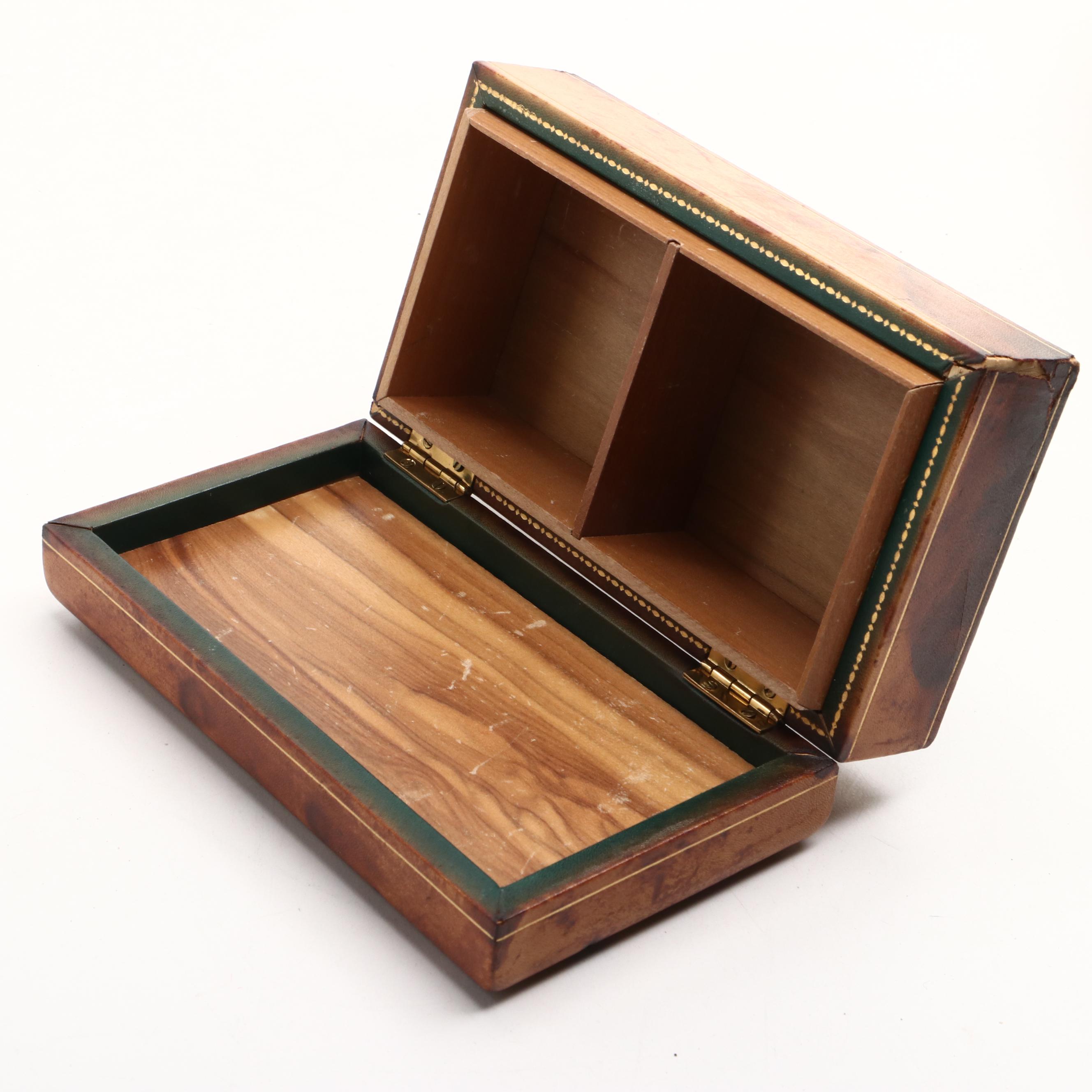 Victorian Rosewood Lock Box, Keepsake Box with Signed Hunting Scene, and More