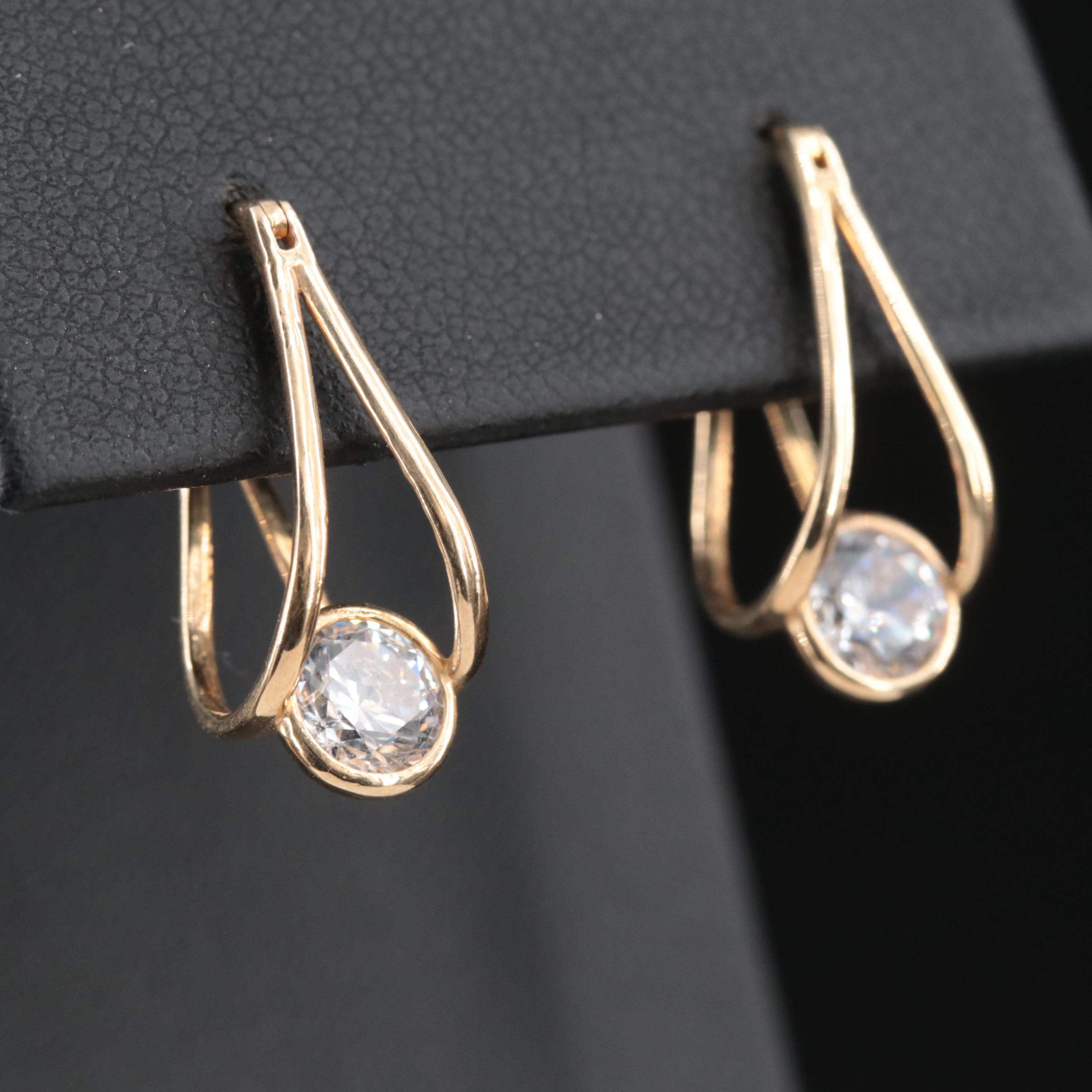 14K CZ Ring and Earrings