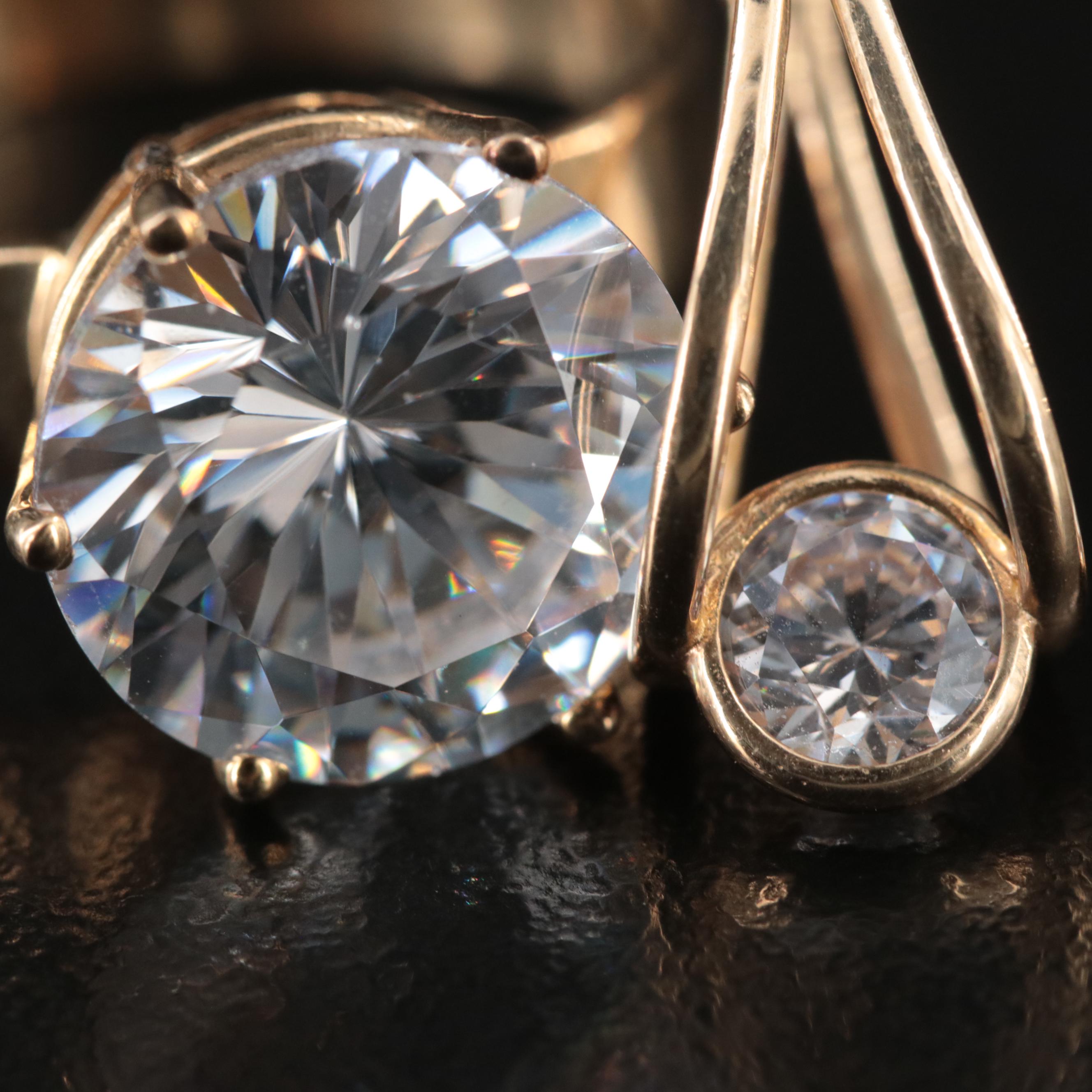 14K CZ Ring and Earrings