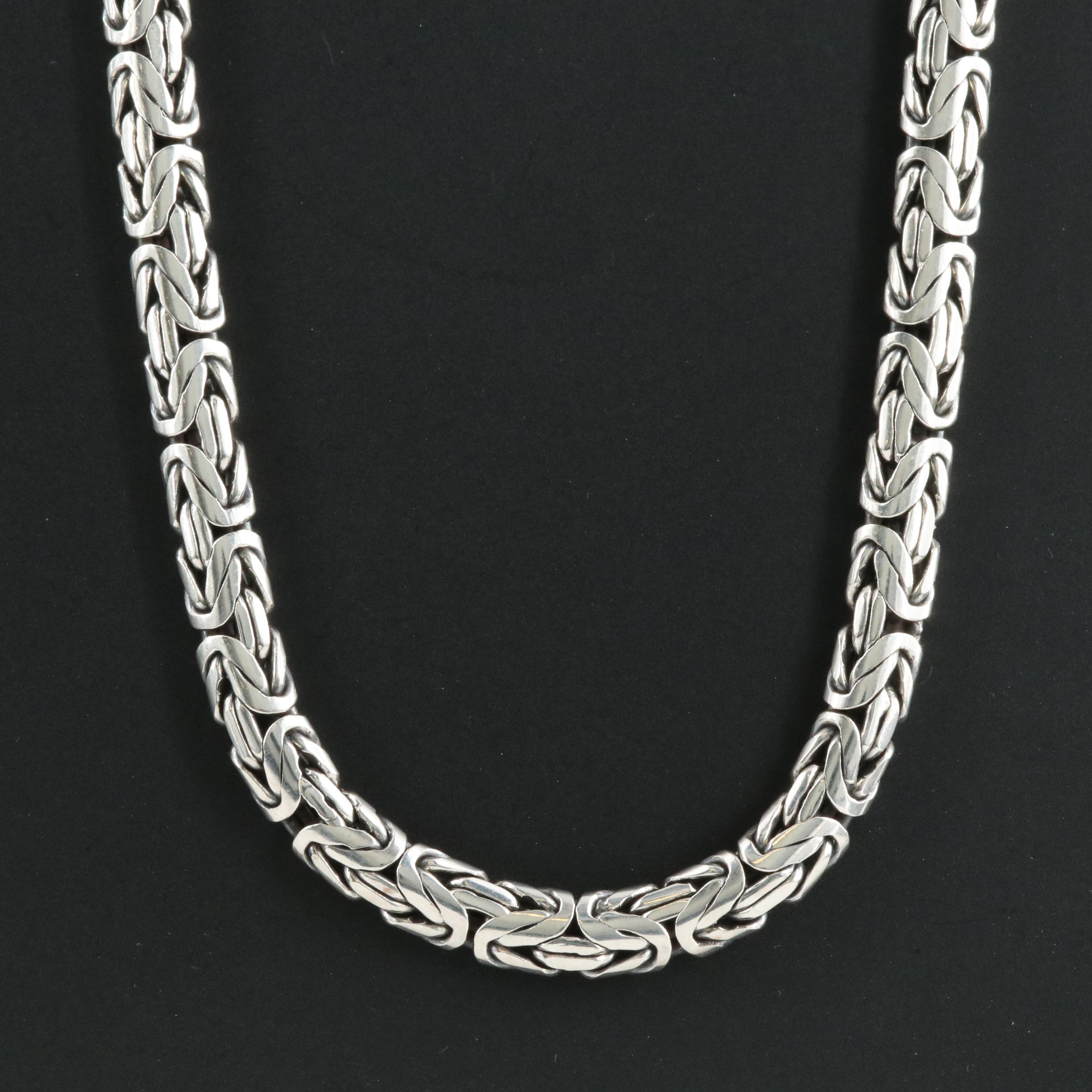 Sterling Byzantine Link Necklace