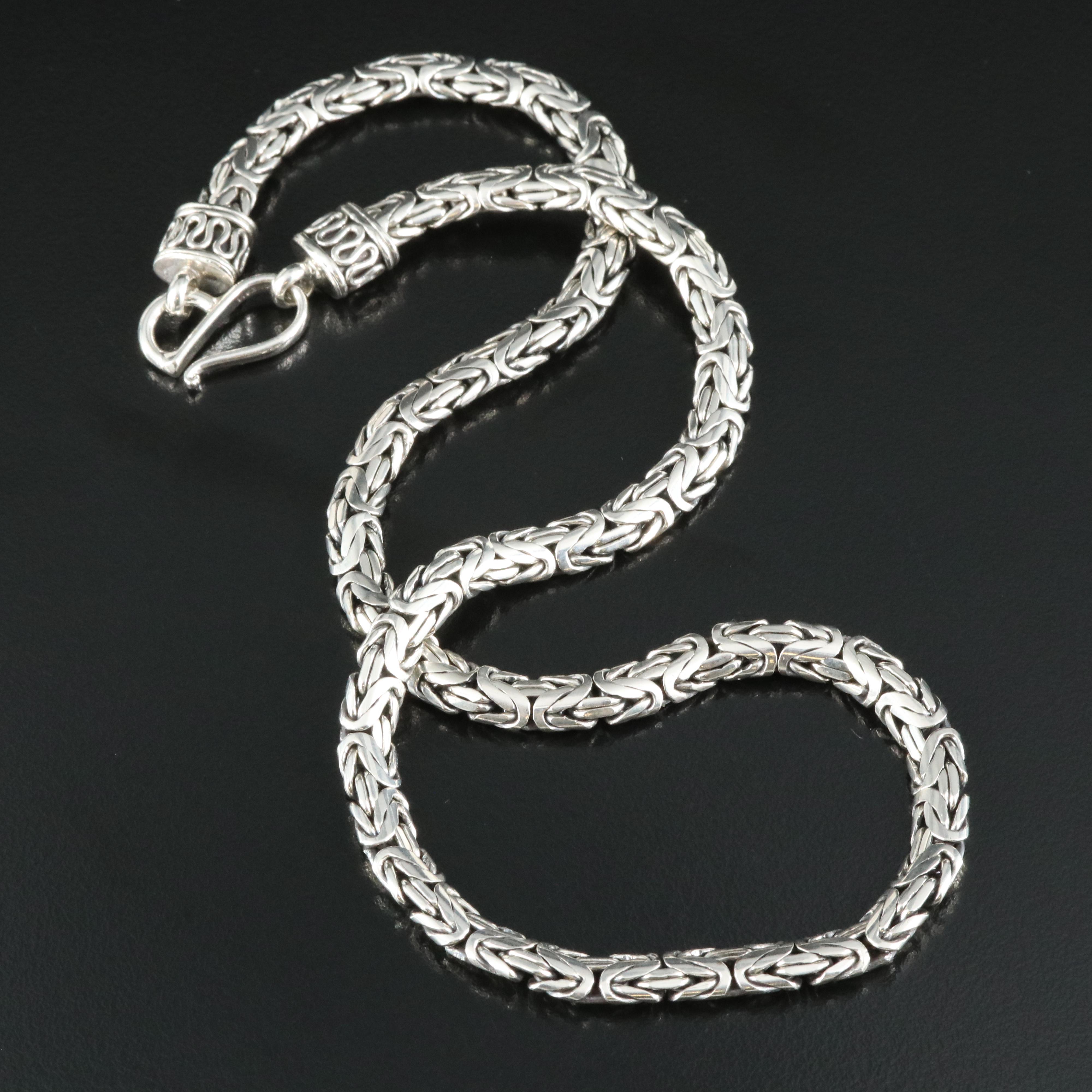 Sterling Byzantine Link Necklace