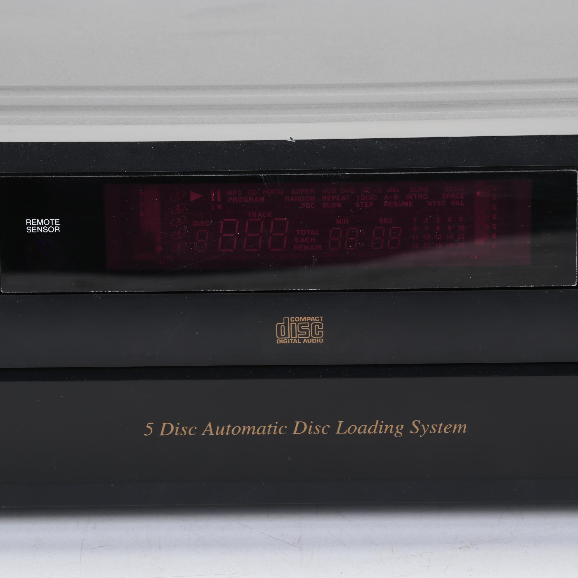 Sony DVD Player, Denon CD Changer, and Pair of NHT Speakers