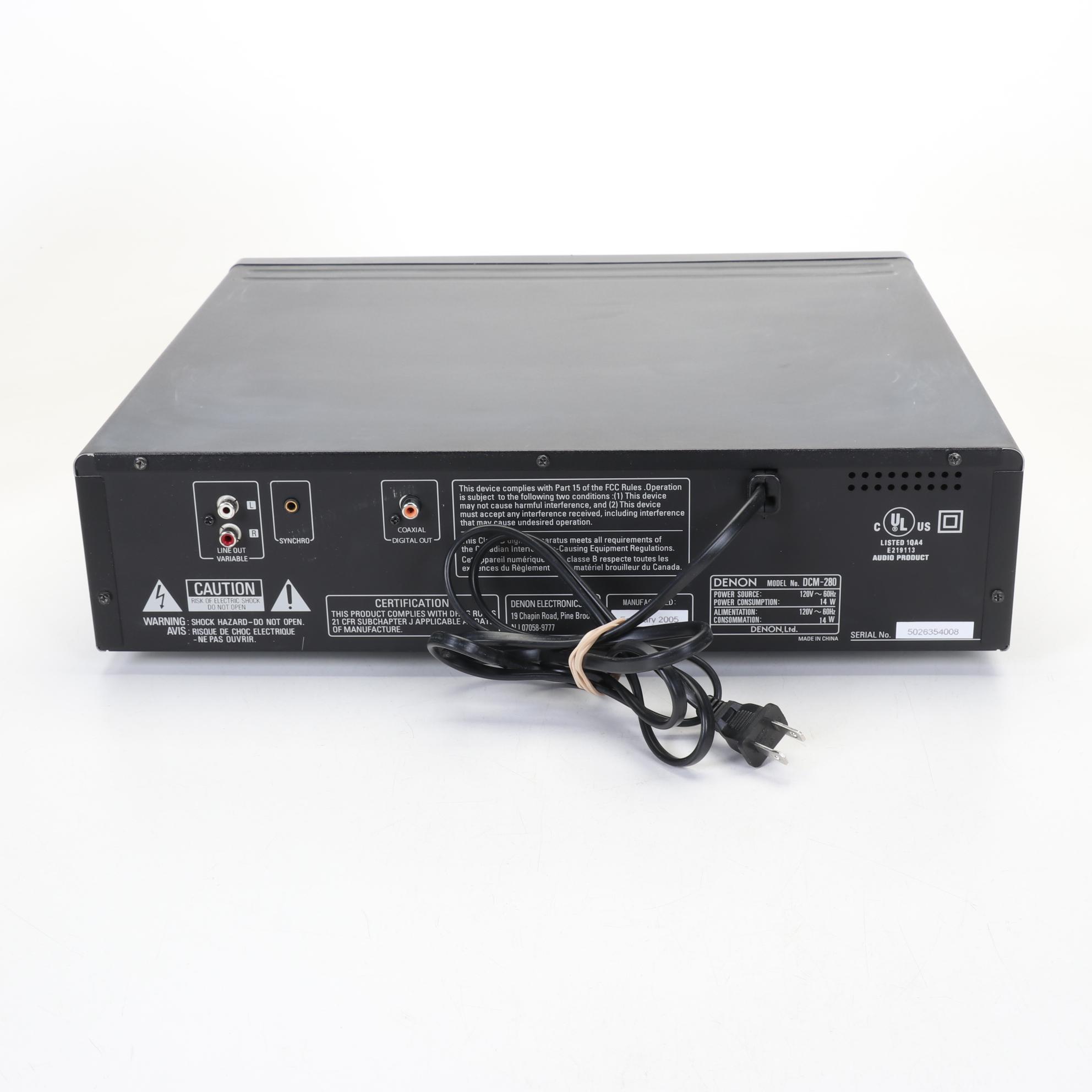 Sony DVD Player, Denon CD Changer, and Pair of NHT Speakers