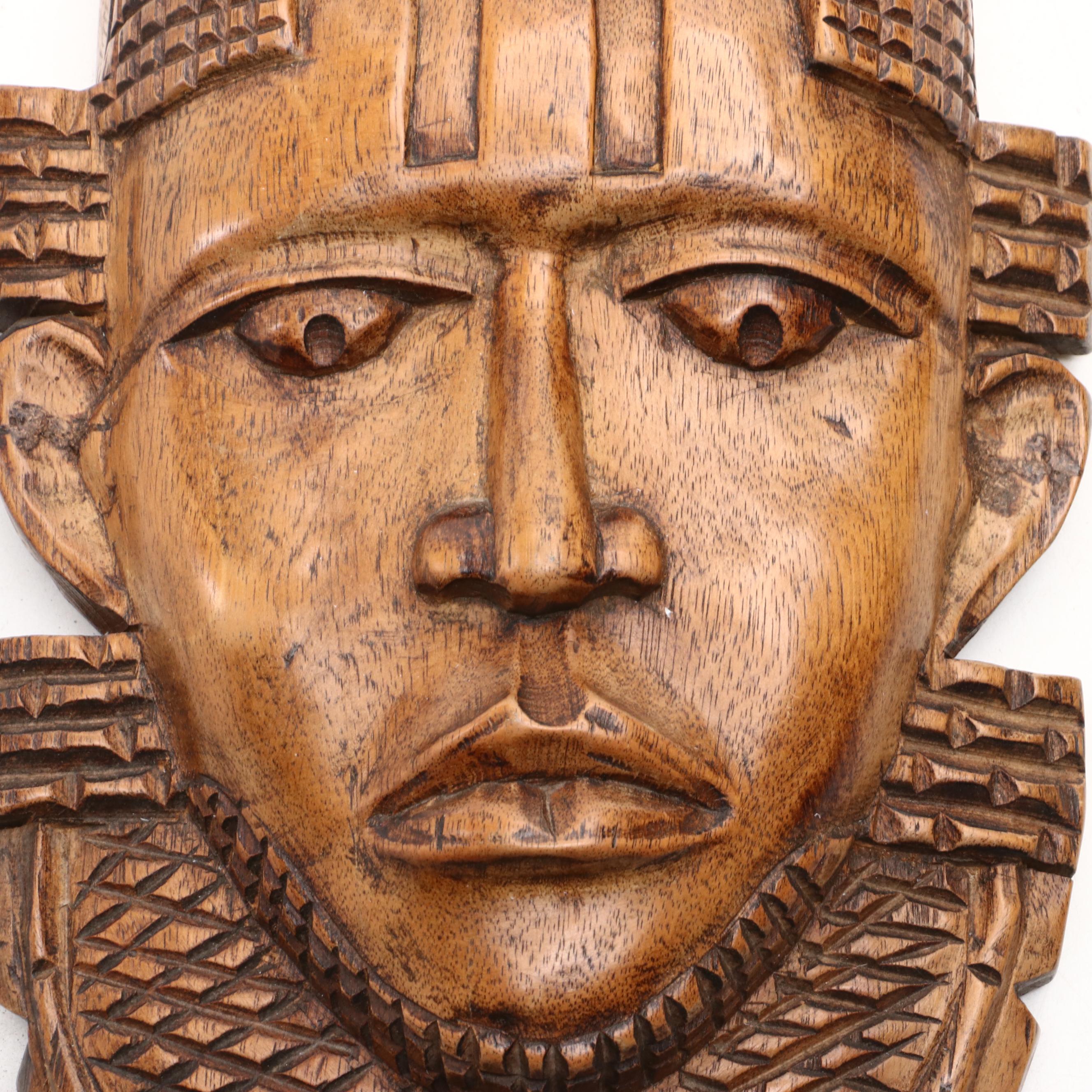 West African Kingdom of Benin (Nigeria) Carved 'Iyoba' Mask