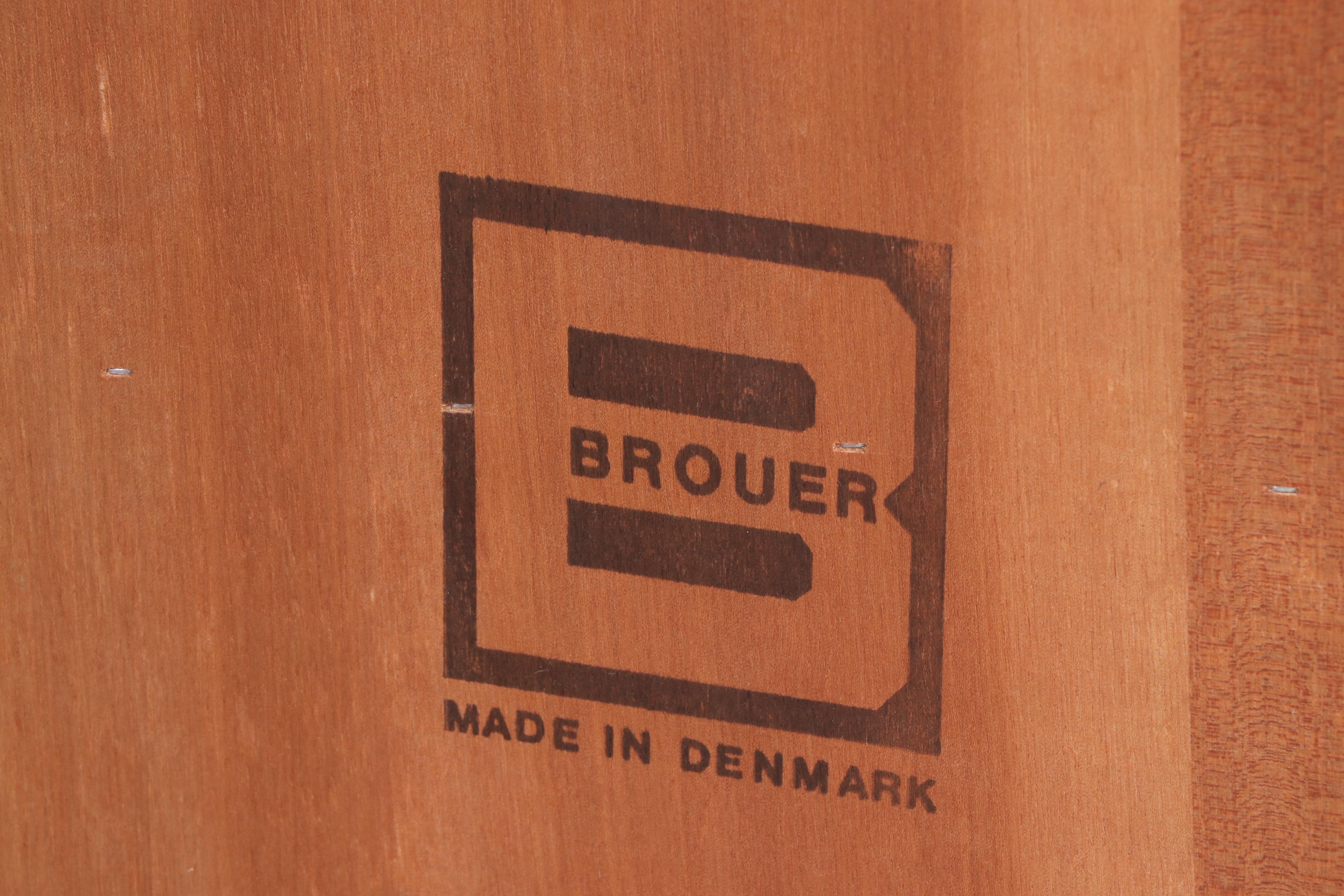 Brouer Møbelfabrik Danish Modern Rosewood King Bed with Nightstands, circa 1960