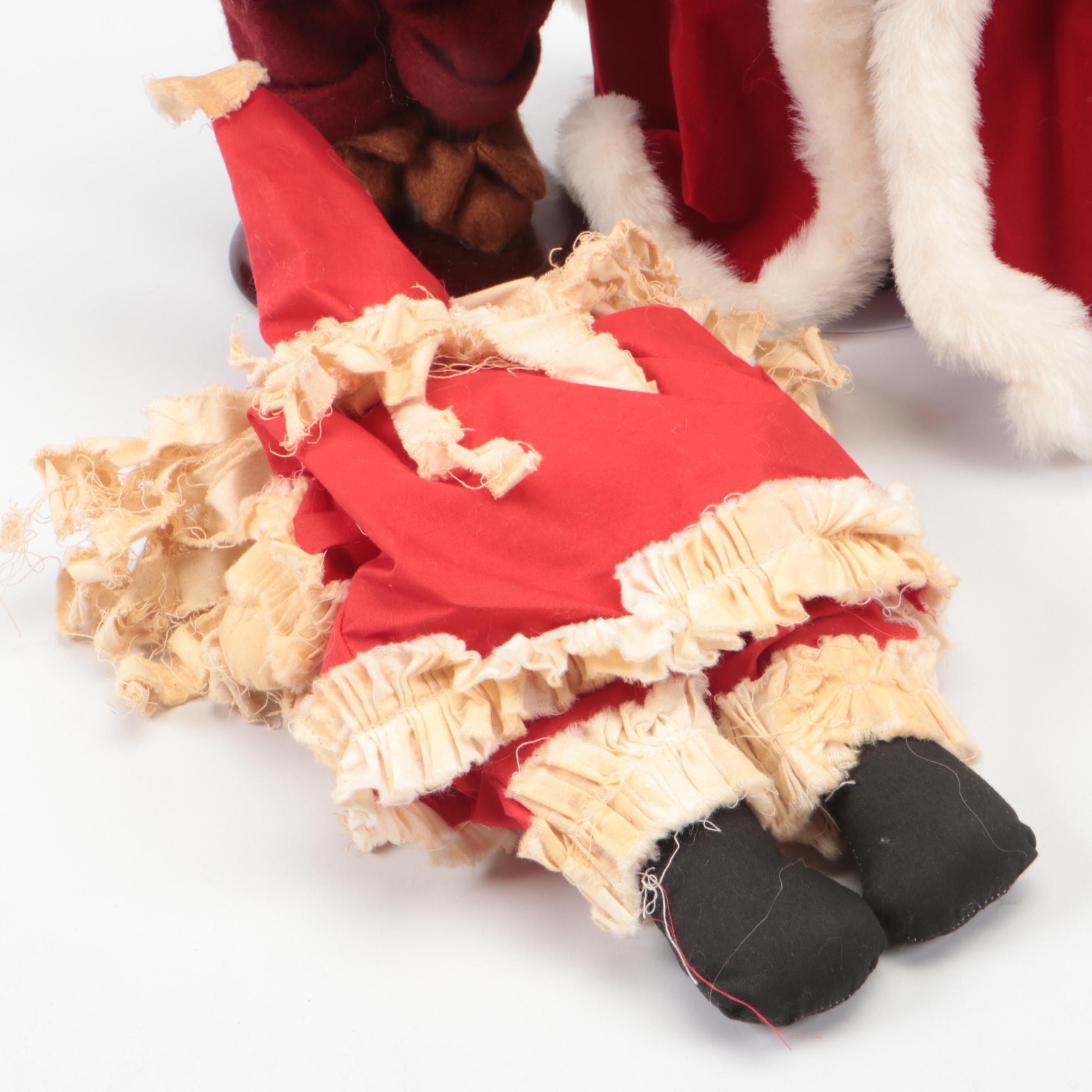 Elder Beerman Ceramic Figurine with Hallmark Resin Santa Figurine and More