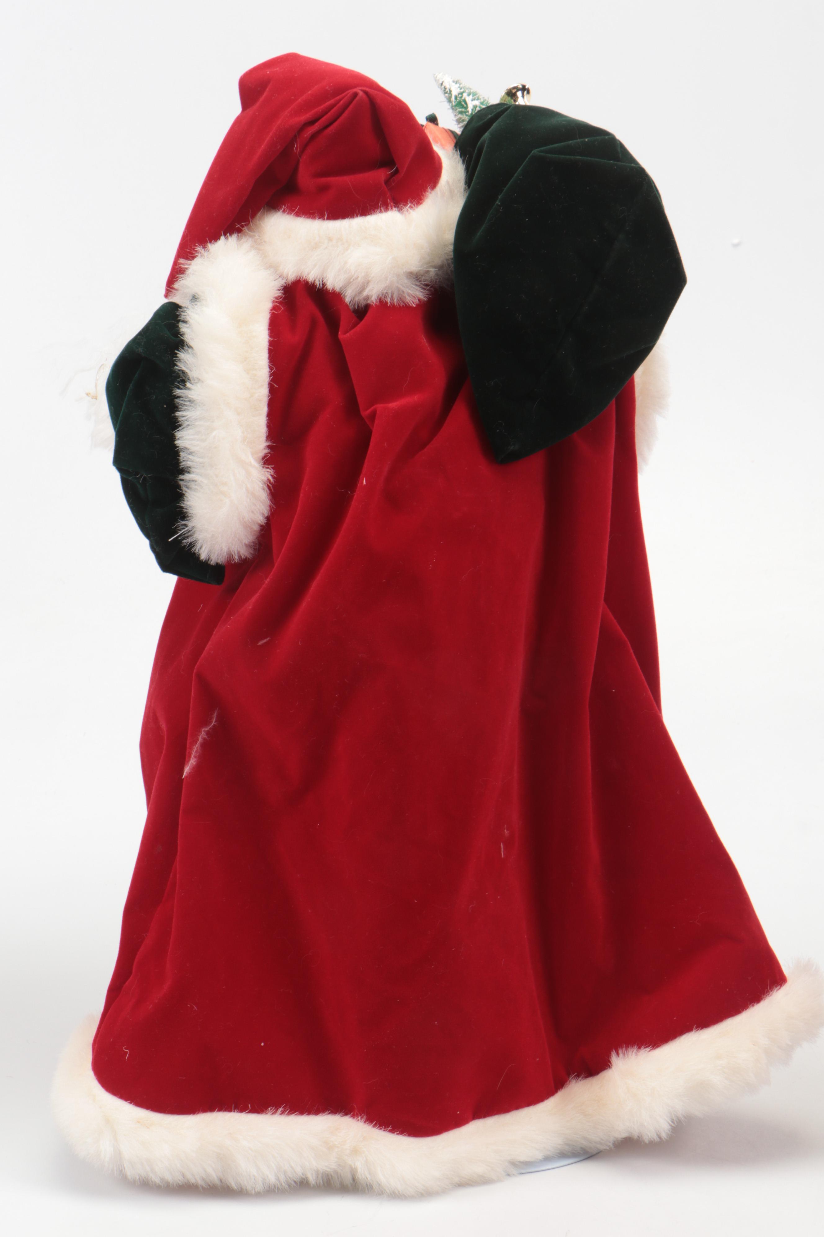 Elder Beerman Ceramic Figurine with Hallmark Resin Santa Figurine and More