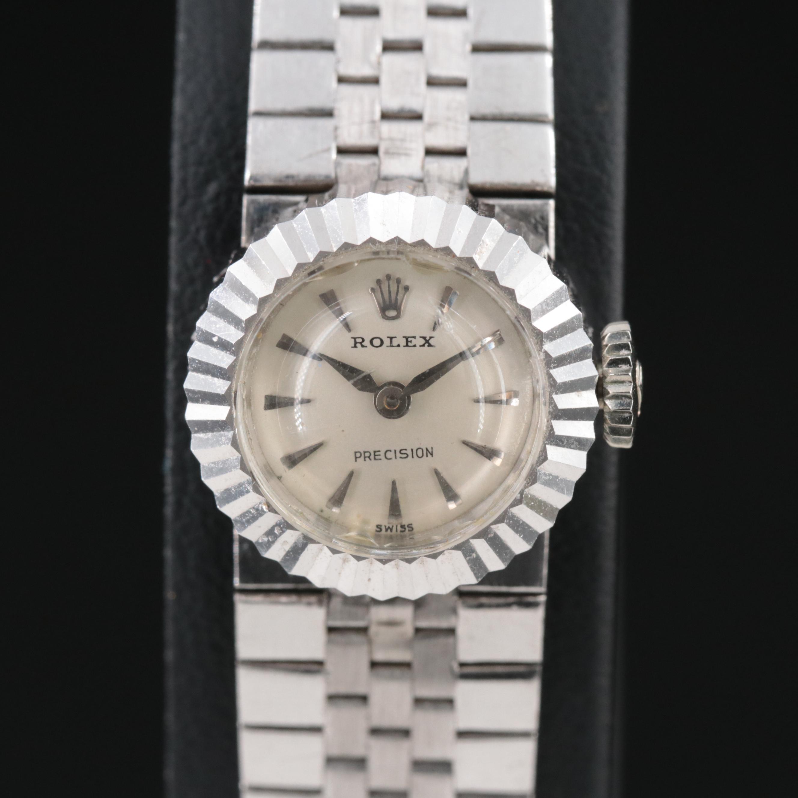 Vintage 18K Rolex Precision Orchid Watch