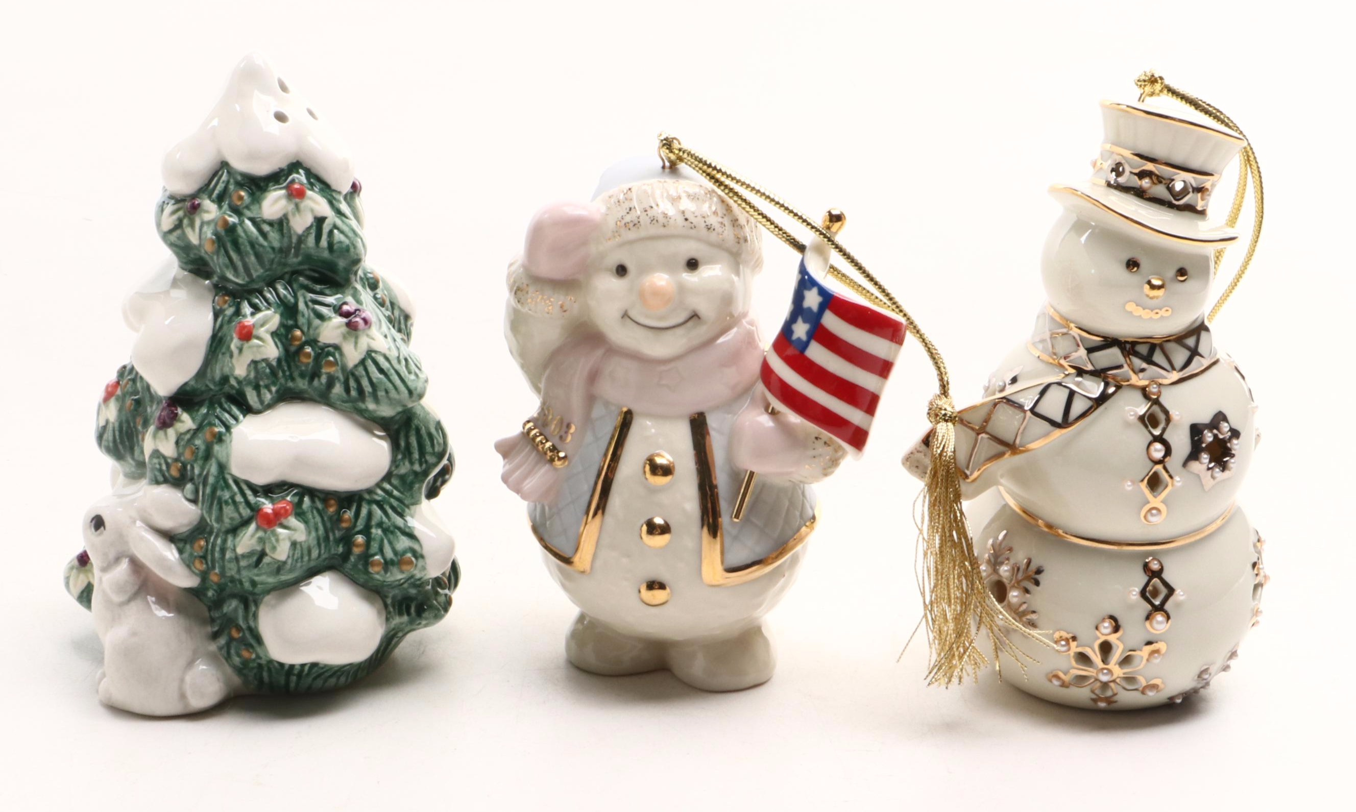 Lenox Tree Topper with Other Christmas Themed Figurines and Decor