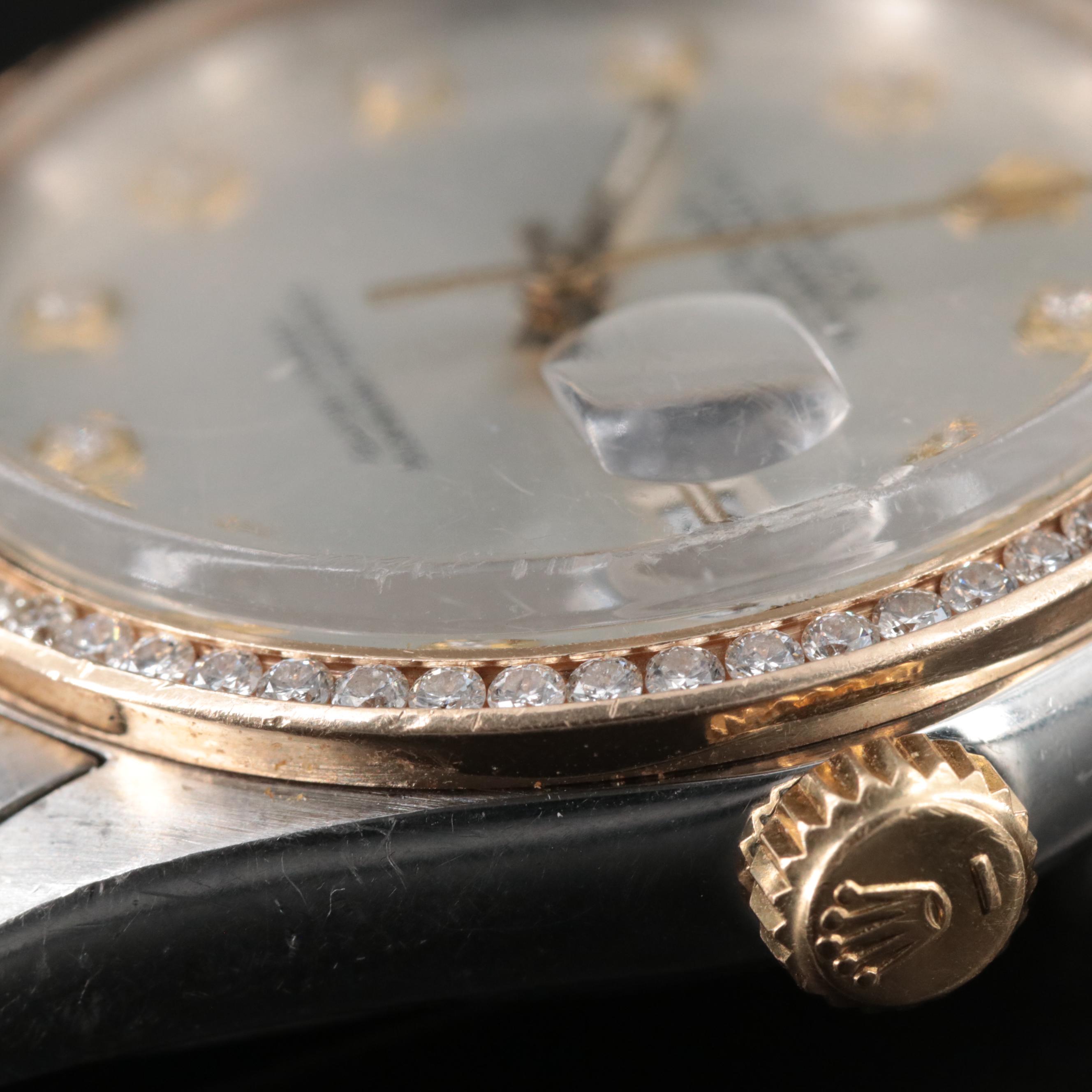 1985 Rolex Custom 1.10 CTW Diamond Dial and Bezel Datejust Watch