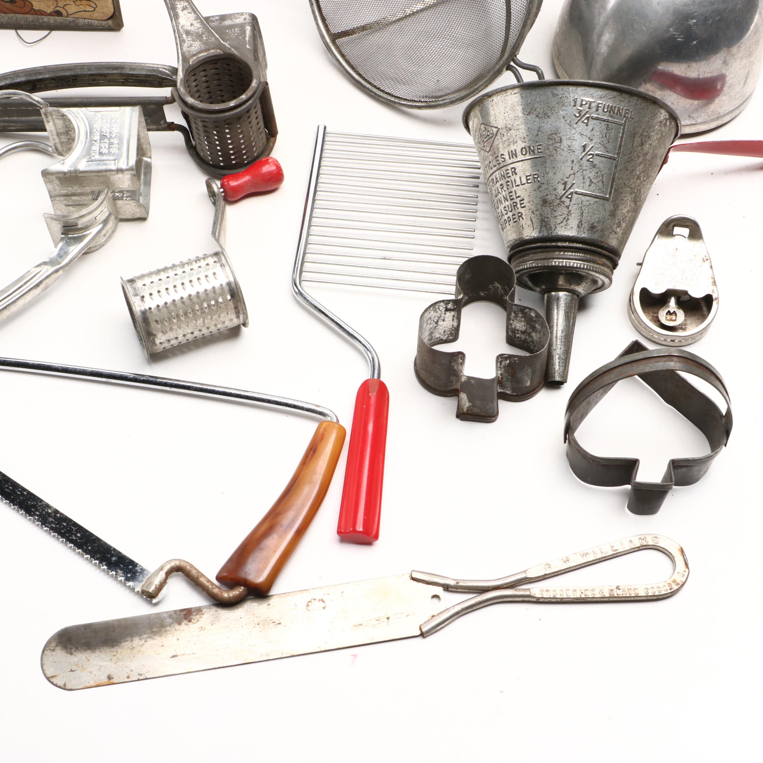 Sunbeam Toaster, Dazey Juicer, Nesco Funnel, and Other Kitchen Gadgets