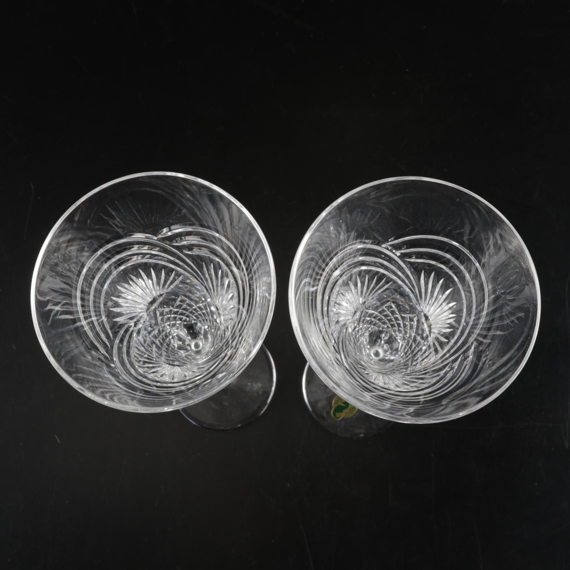 Waterford "Celebration" Crystal Square Stem Champagne Flutes, 2004-2005