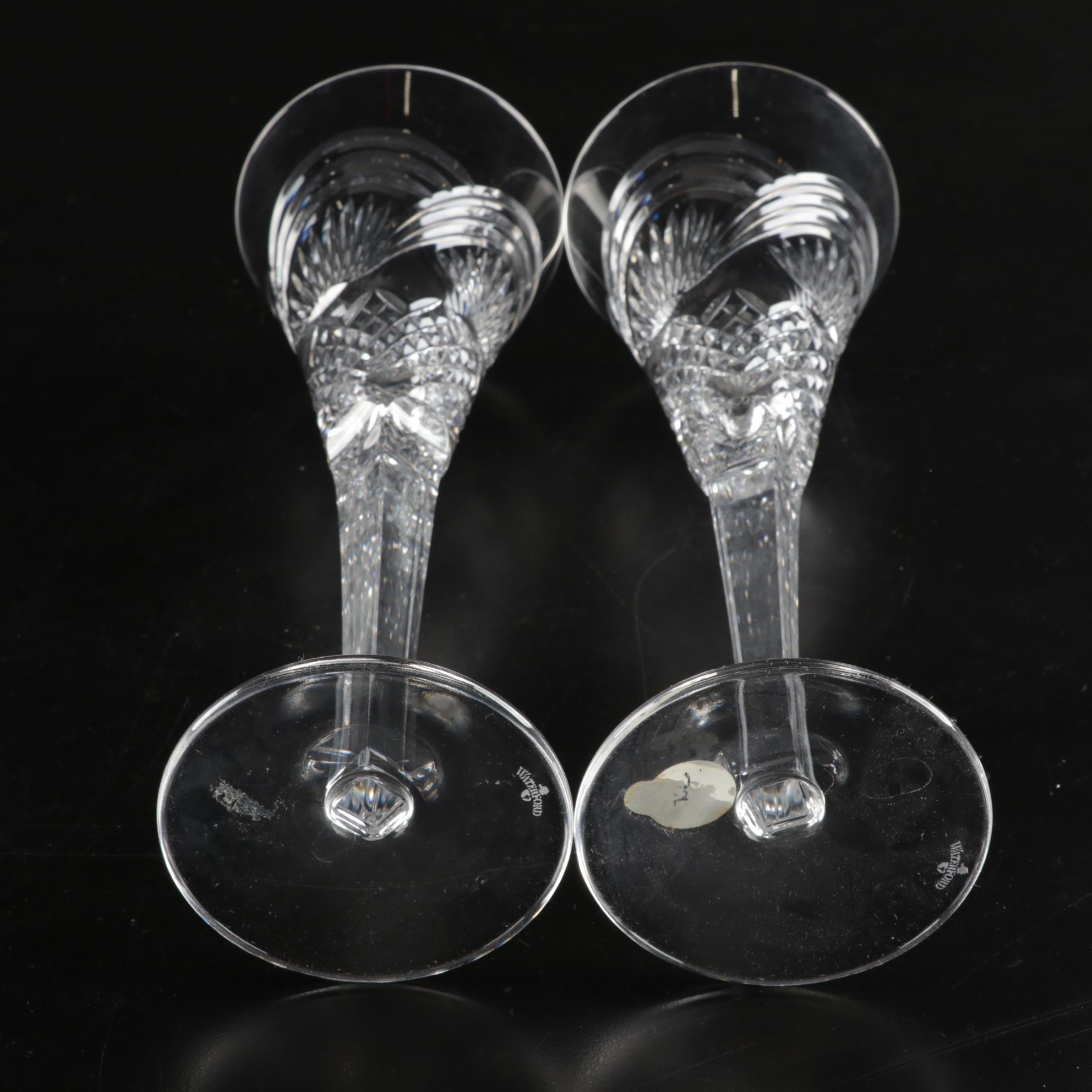 Waterford "Celebration" Crystal Square Stem Champagne Flutes, 2004-2005