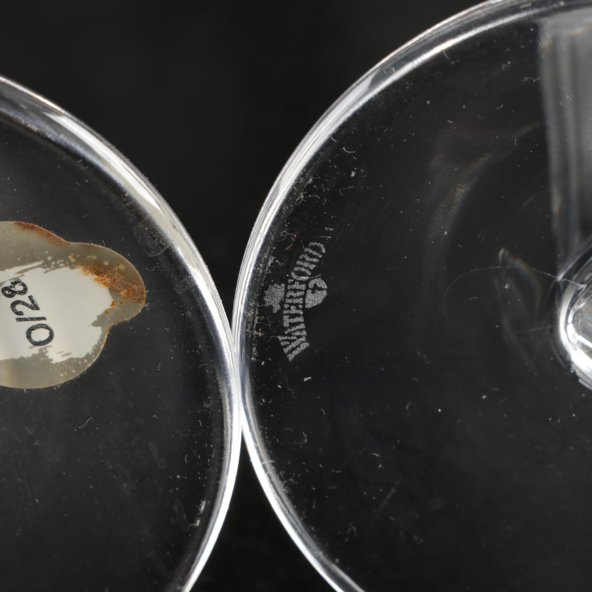 Waterford "Celebration" Crystal Square Stem Champagne Flutes, 2004-2005