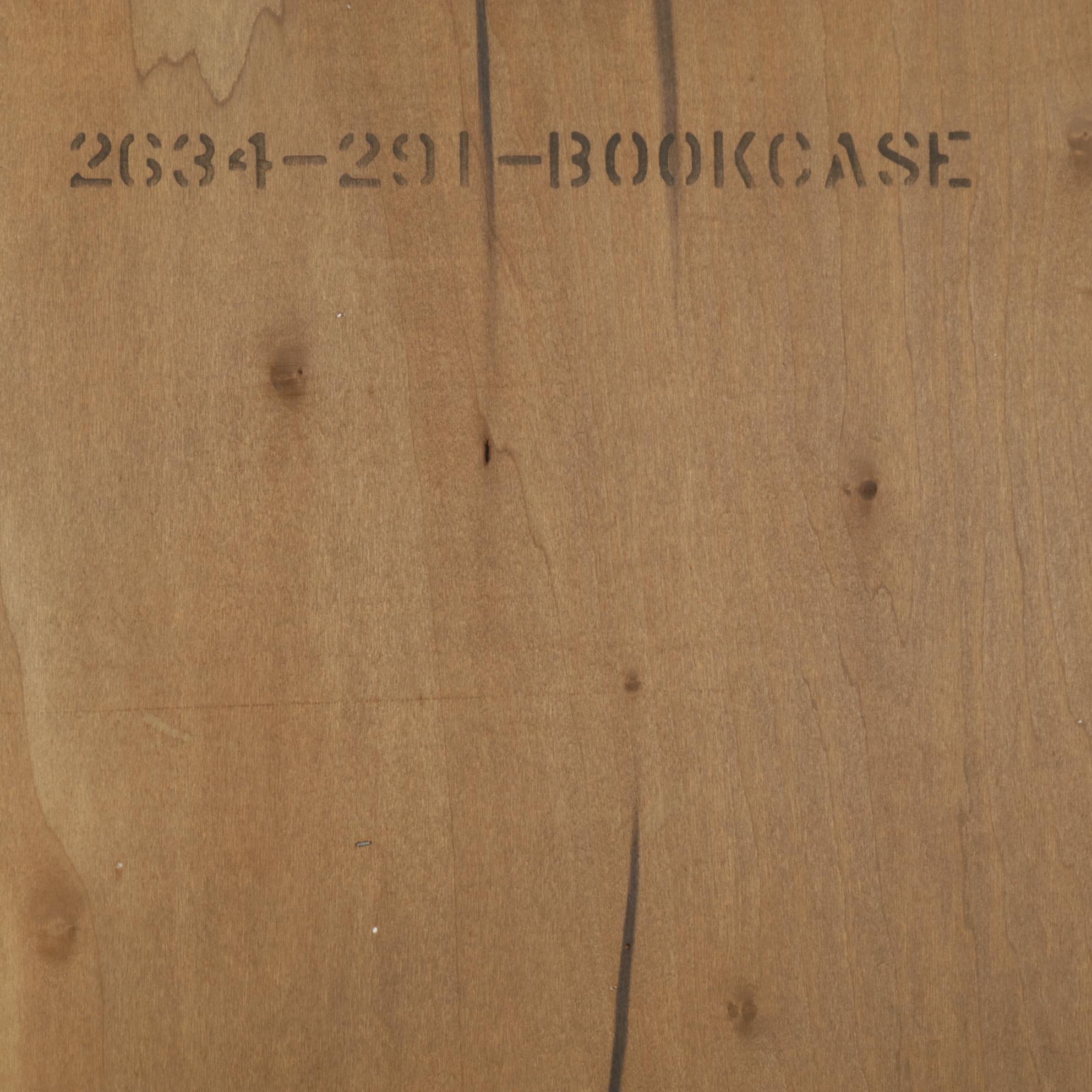 American of Martinsville Mid Century Modern Oak-Stained Bookcase-on-Chest