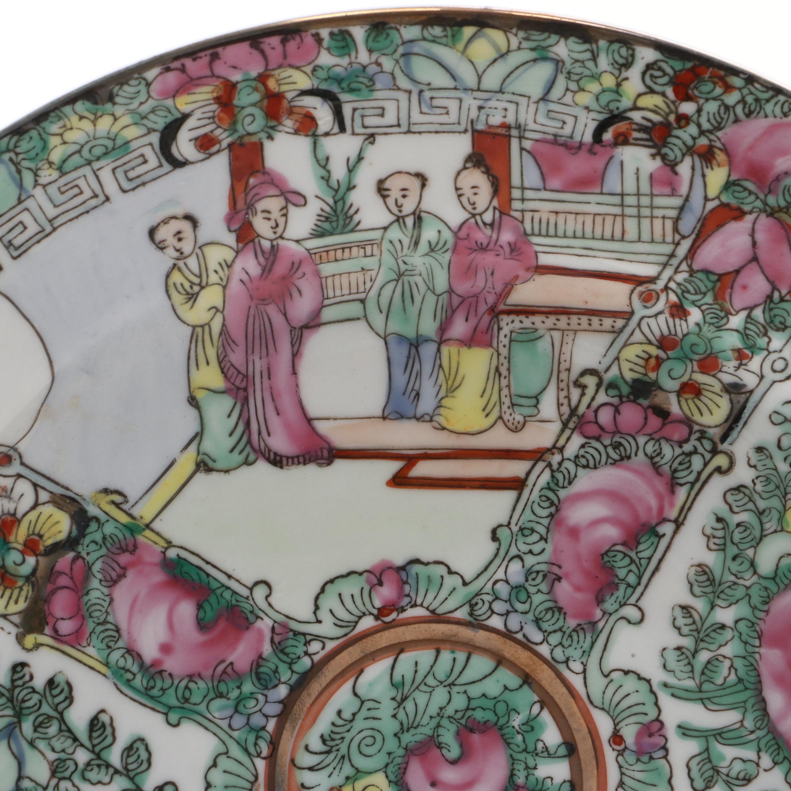 Ardalt Porcelain Nodder Figurine with Hand-Painted Porcelain Plates