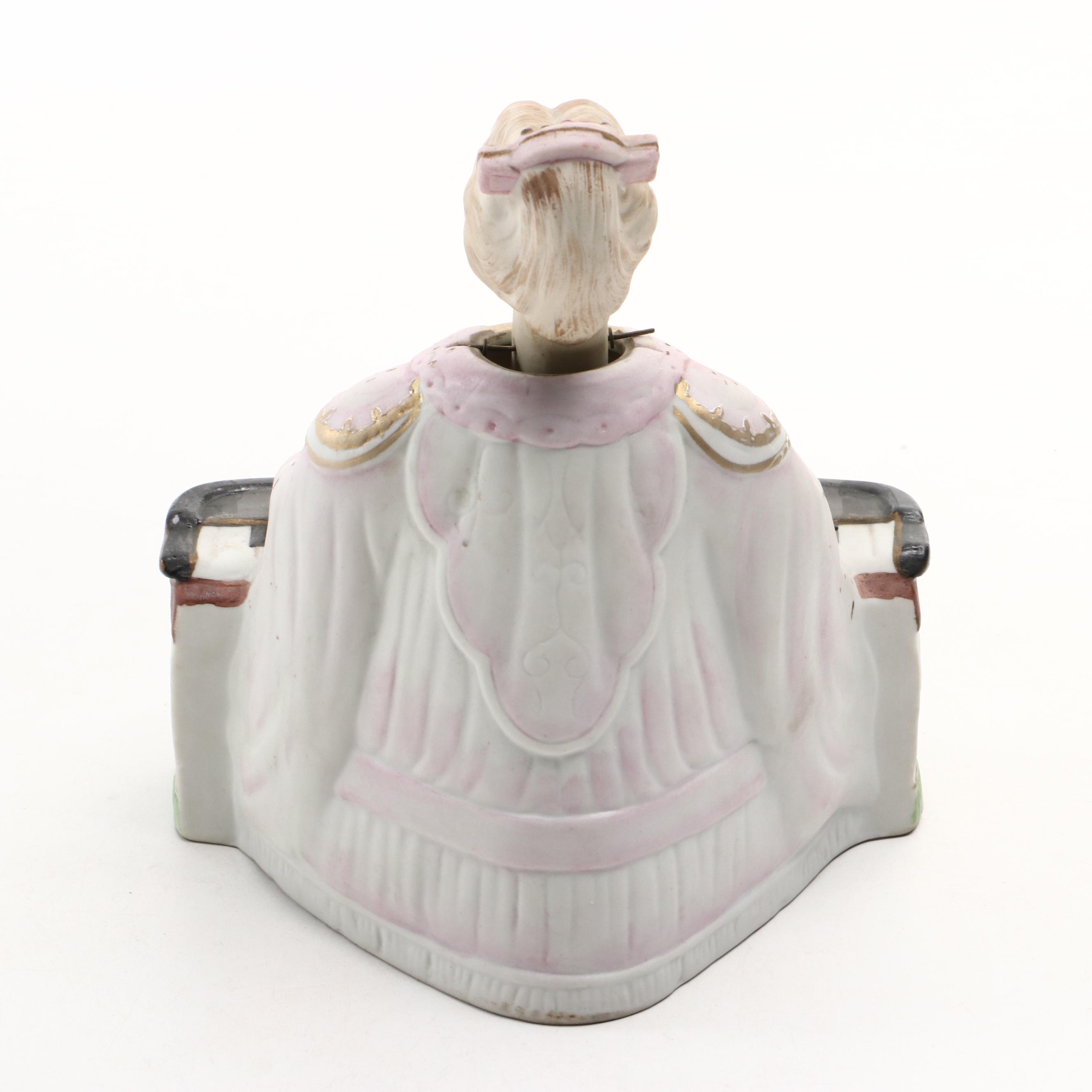 Ardalt Porcelain Nodder Figurine with Hand-Painted Porcelain Plates