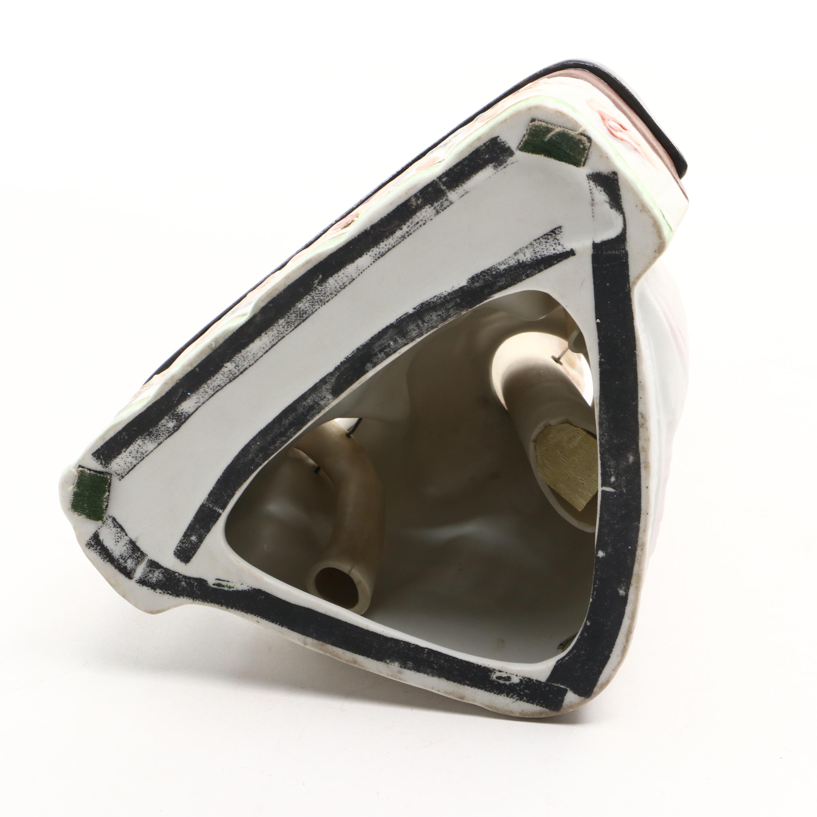 Ardalt Porcelain Nodder Figurine with Hand-Painted Porcelain Plates