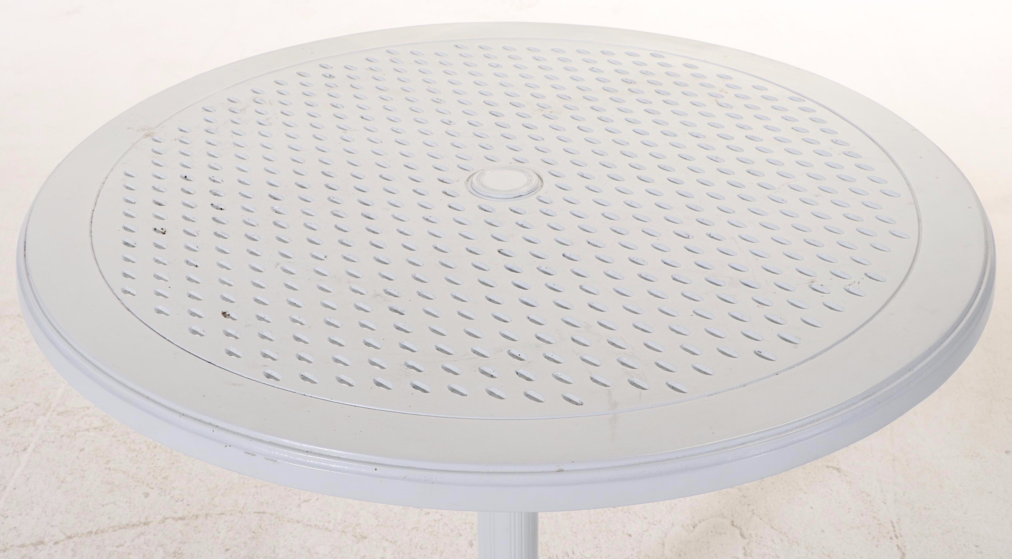 White Powder-Coated Aluminum Patio Dining Table