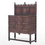 Renaissance Revival Carved Oak Court Cupboard, Late 19th/Early 20th Century