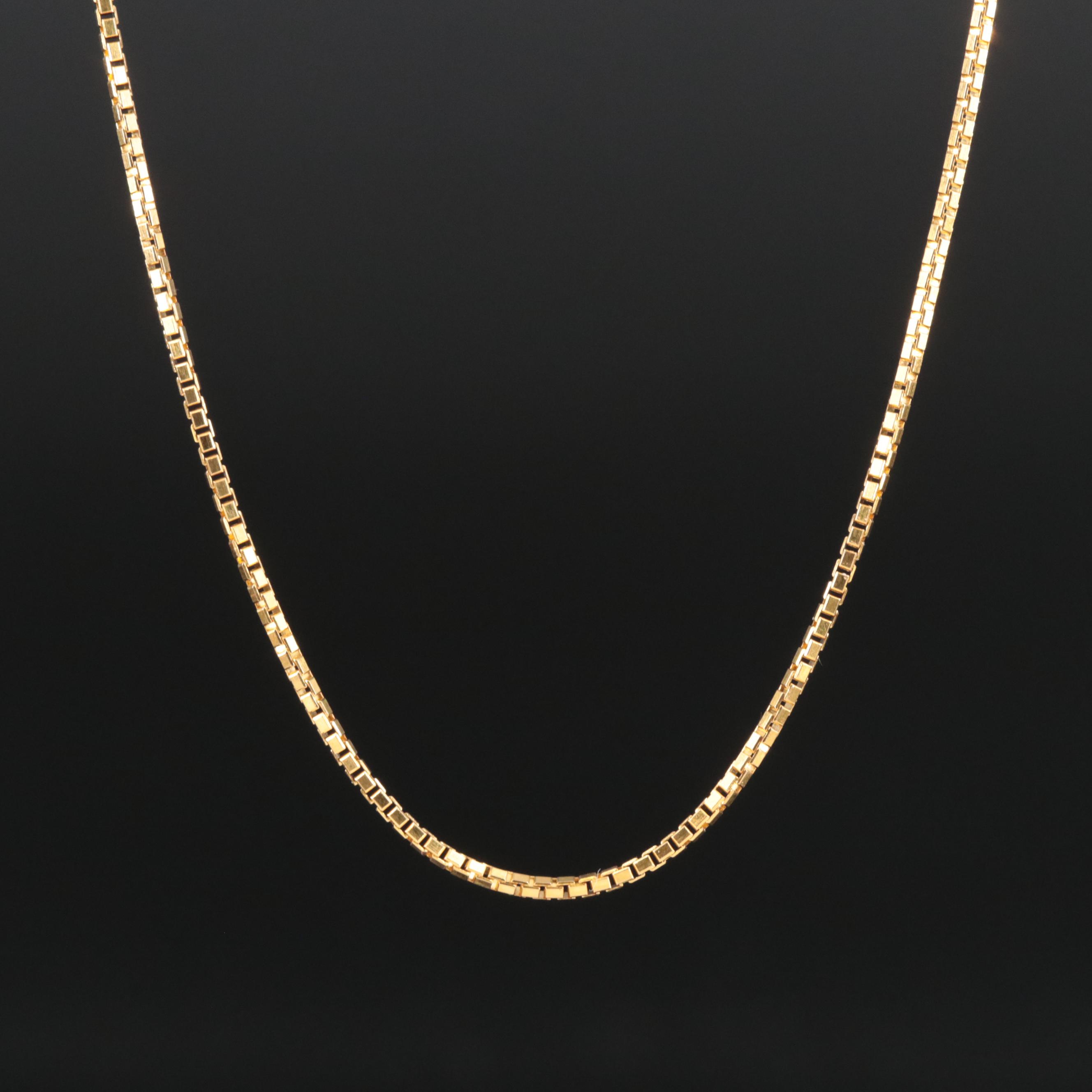 21K Box Chain Necklace