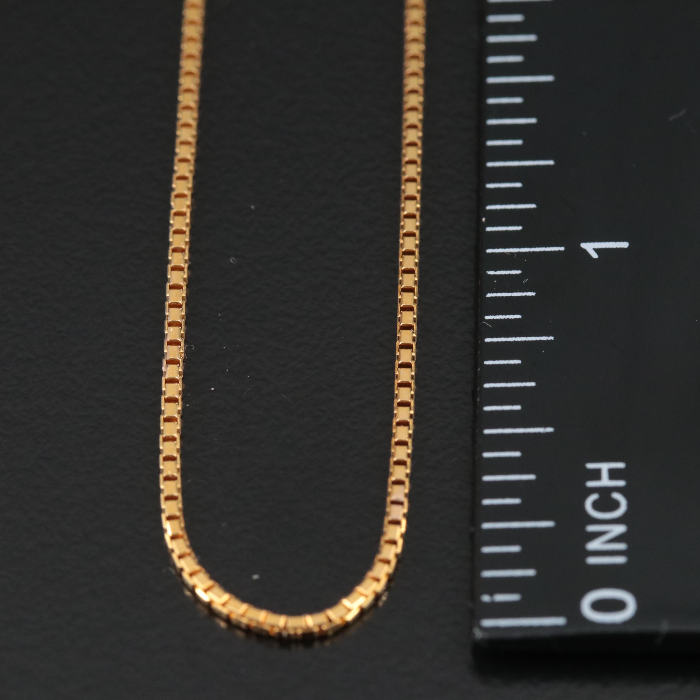 21K Box Chain Necklace