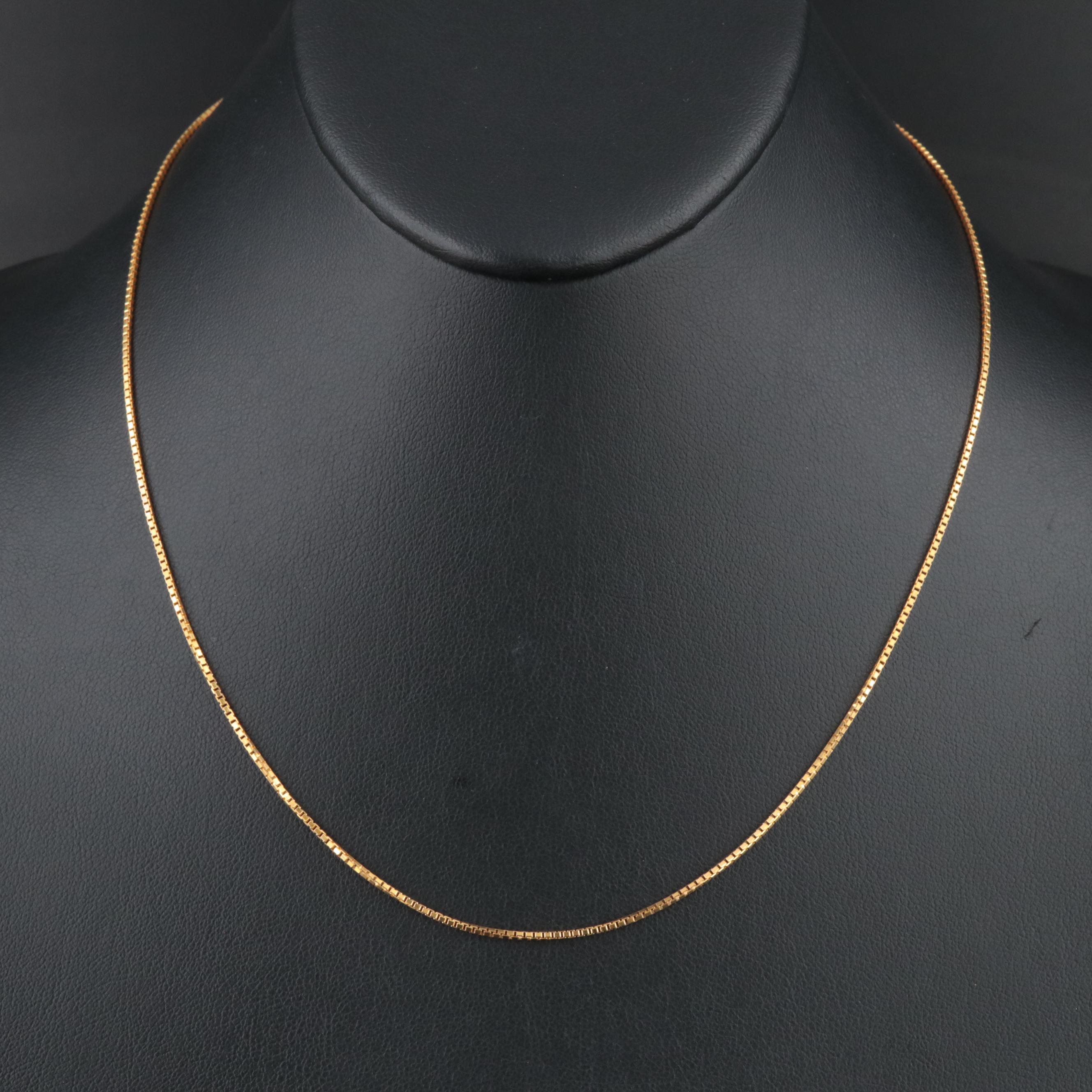 21K Box Chain Necklace