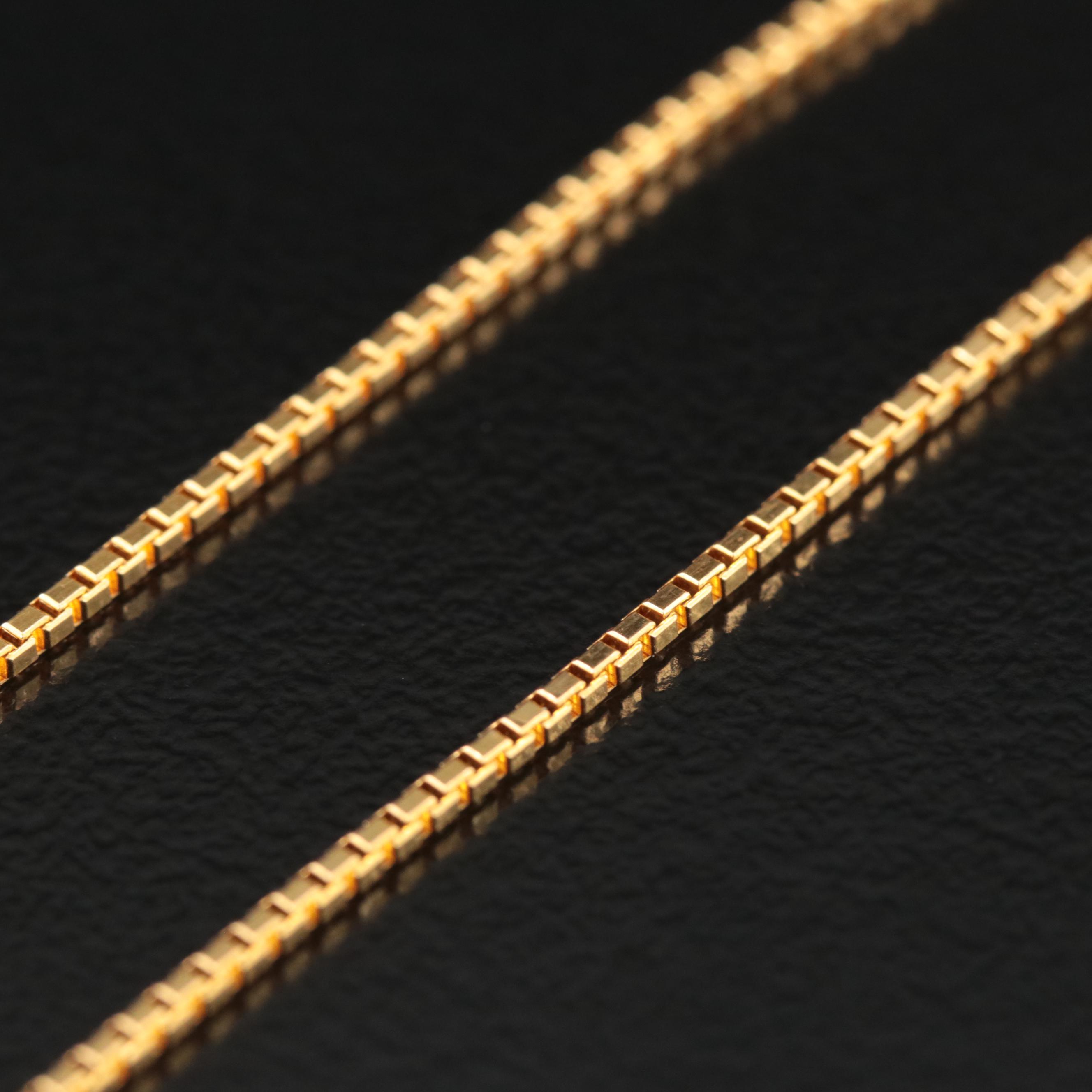 21K Box Chain Necklace