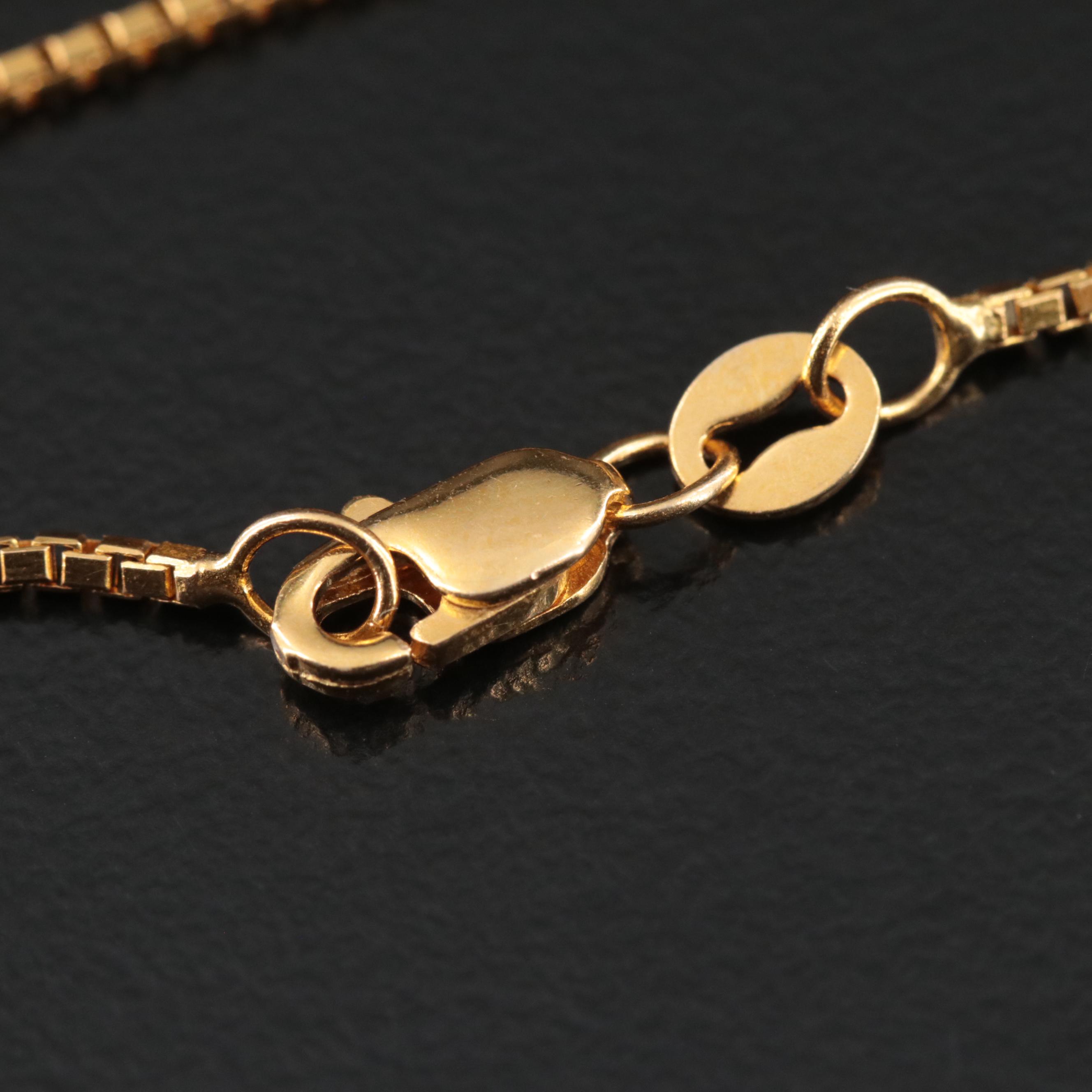 21K Box Chain Necklace