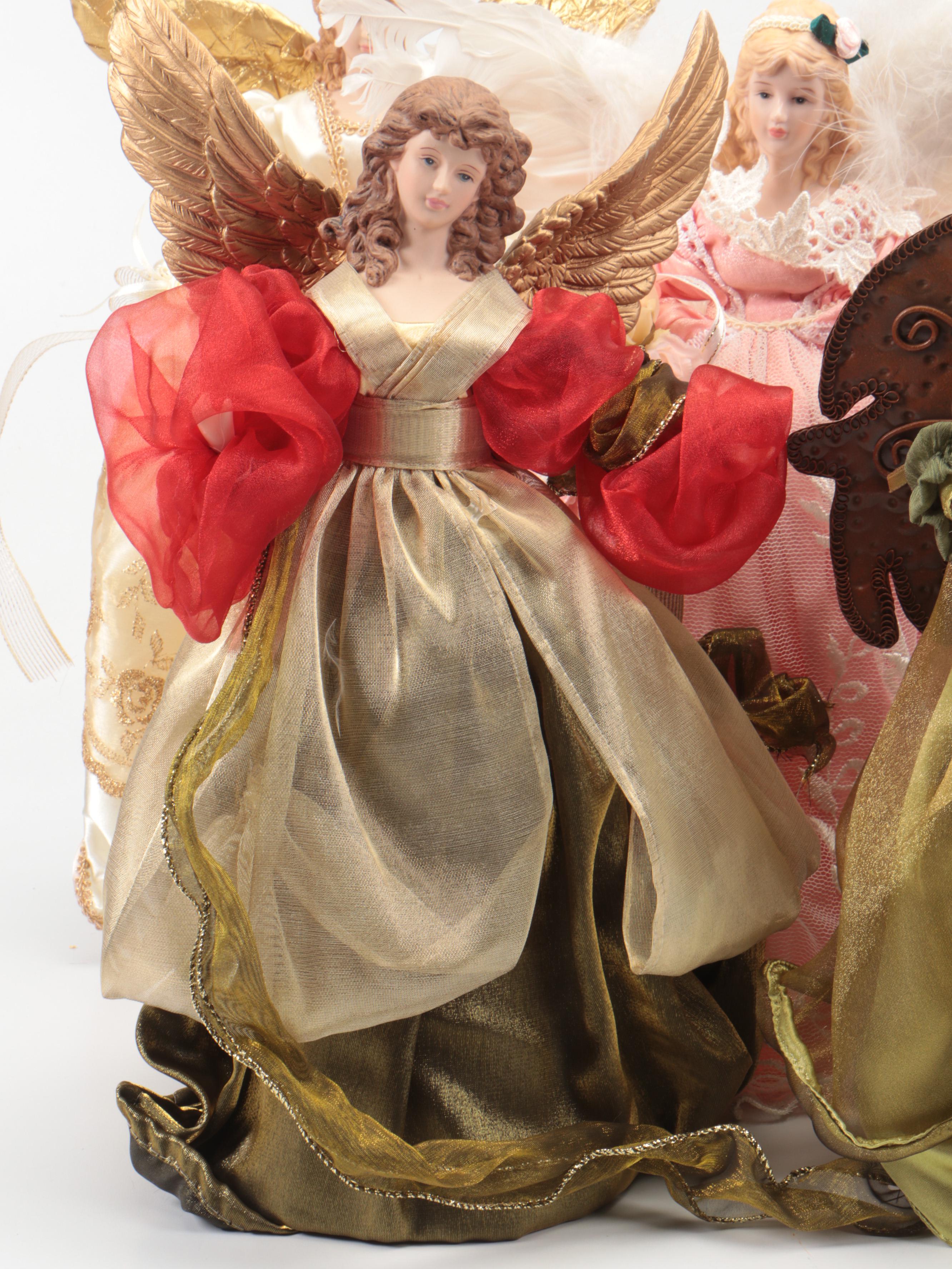 Barbie "Holiday Angel" Doll with Angel Christmas Tree Toppers