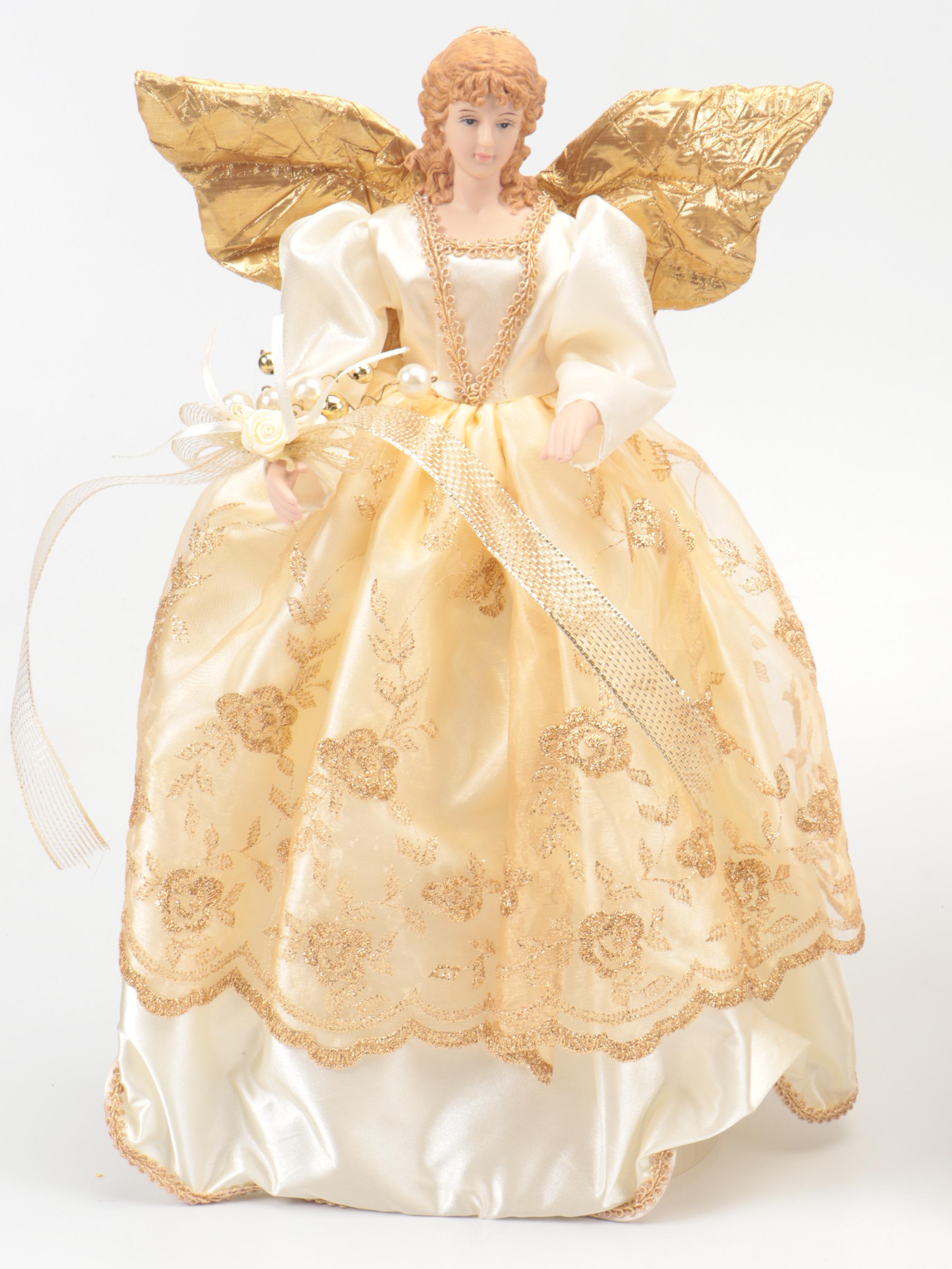 Barbie "Holiday Angel" Doll with Angel Christmas Tree Toppers