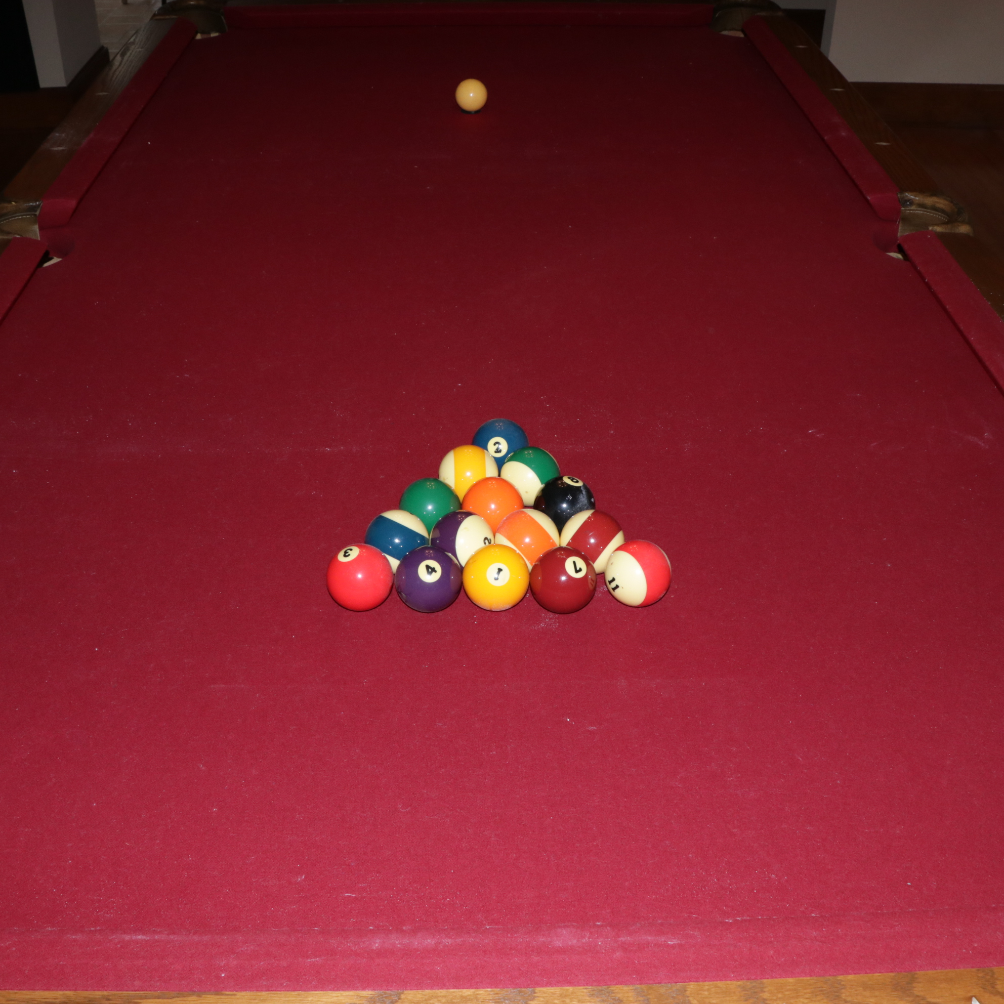 French Provincial Style Oak Pool Table