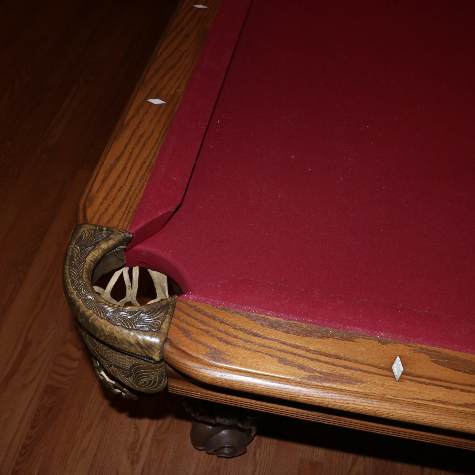 French Provincial Style Oak Pool Table