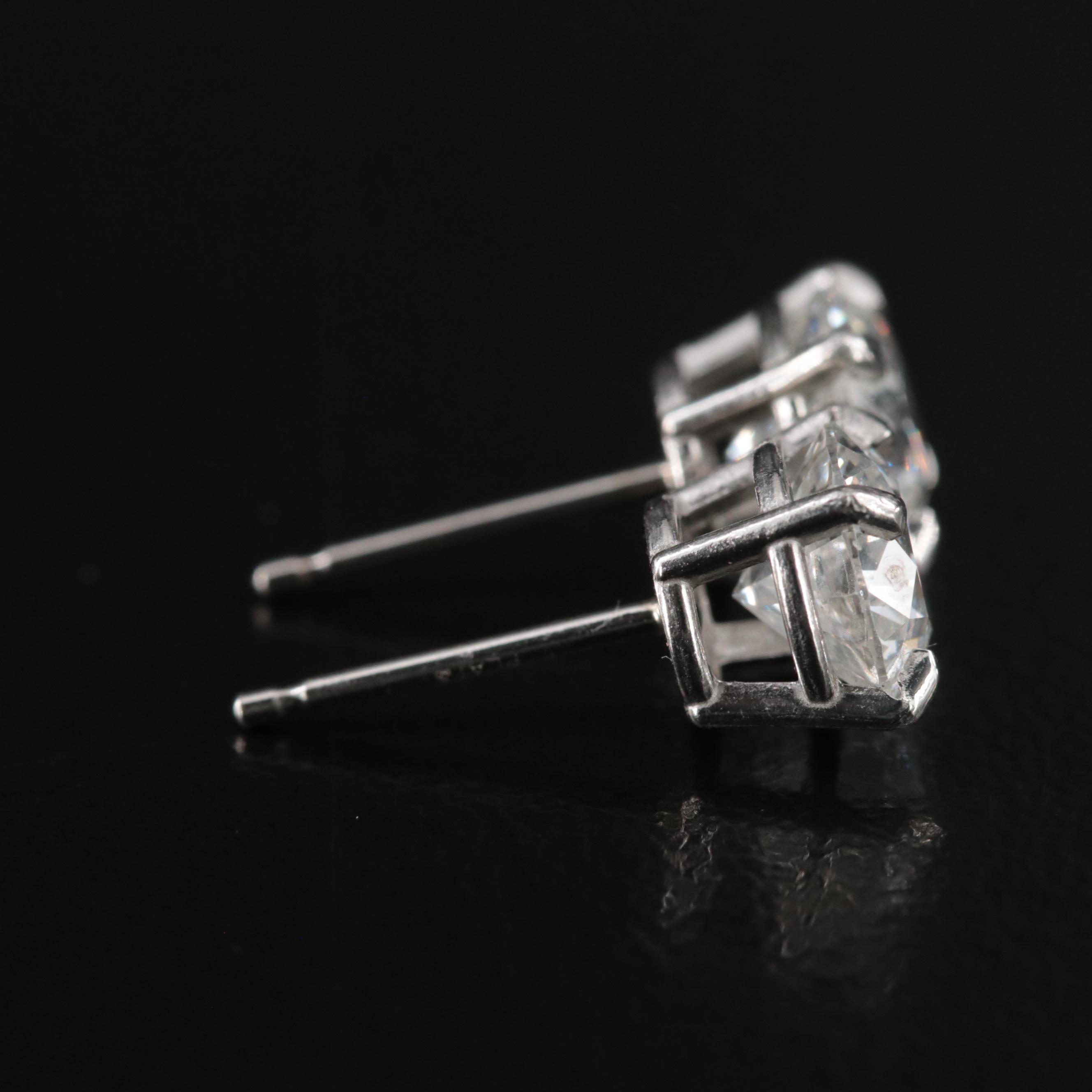 Platinum 2.00 CTW Diamond Stud Earrings