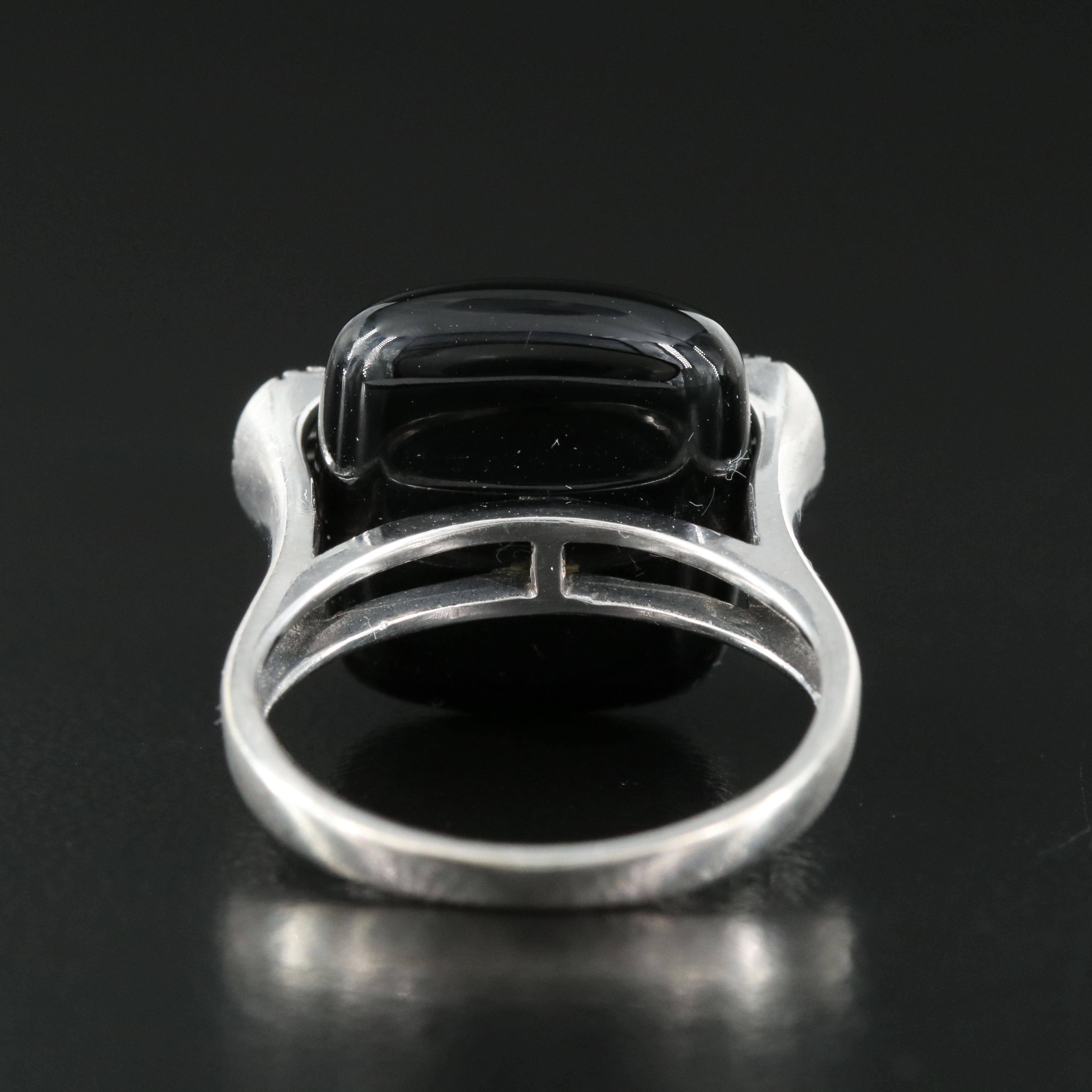 14K Black Onyx, Ruby and Diamond "Longevity" Ring