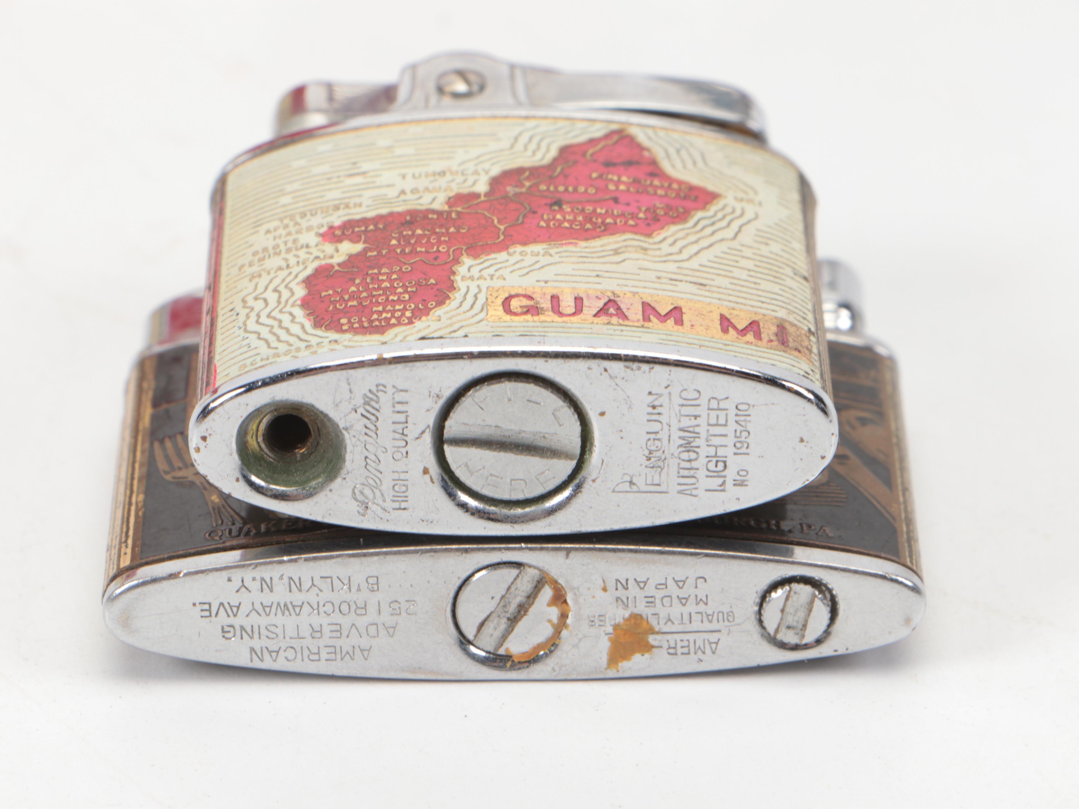 Penguin Guam Enameled Lighter with Other Enamel Licensed Cigarette Lighters