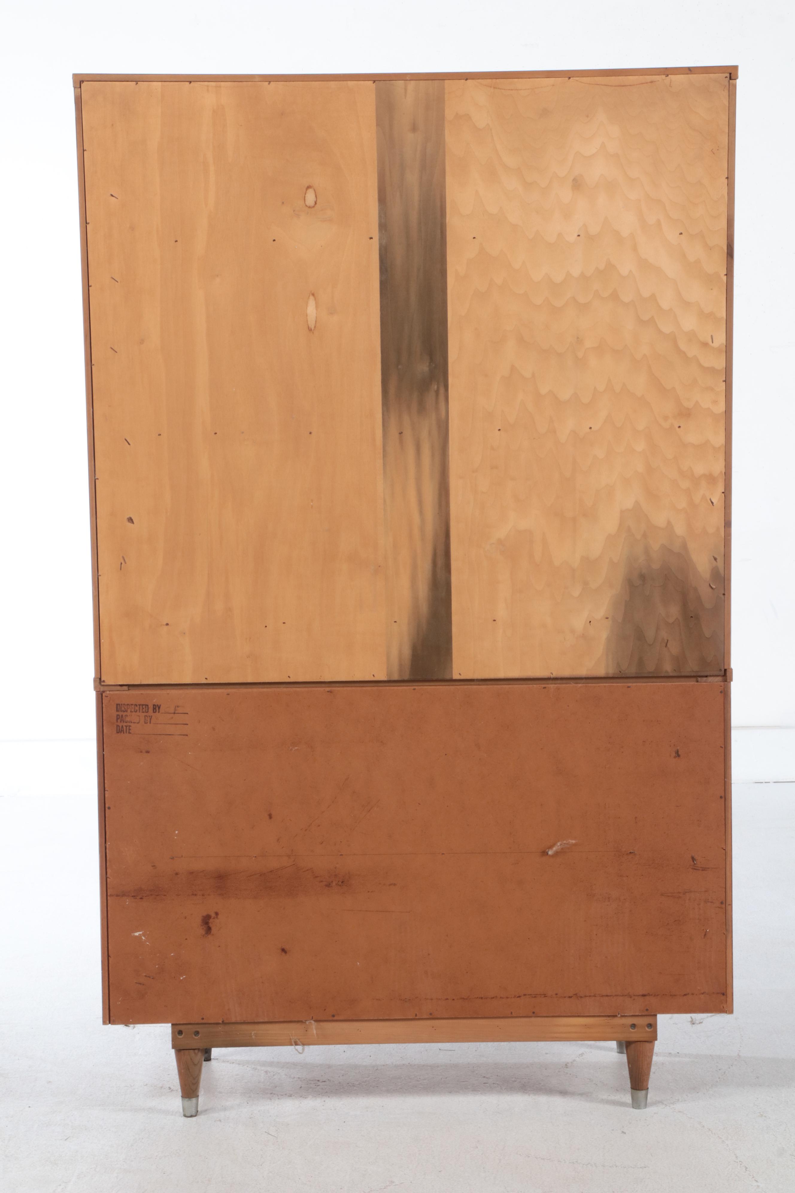 Keller Mid Century Modern Dina-Sett Walnut China Cabinet, Mid to Late 20th C