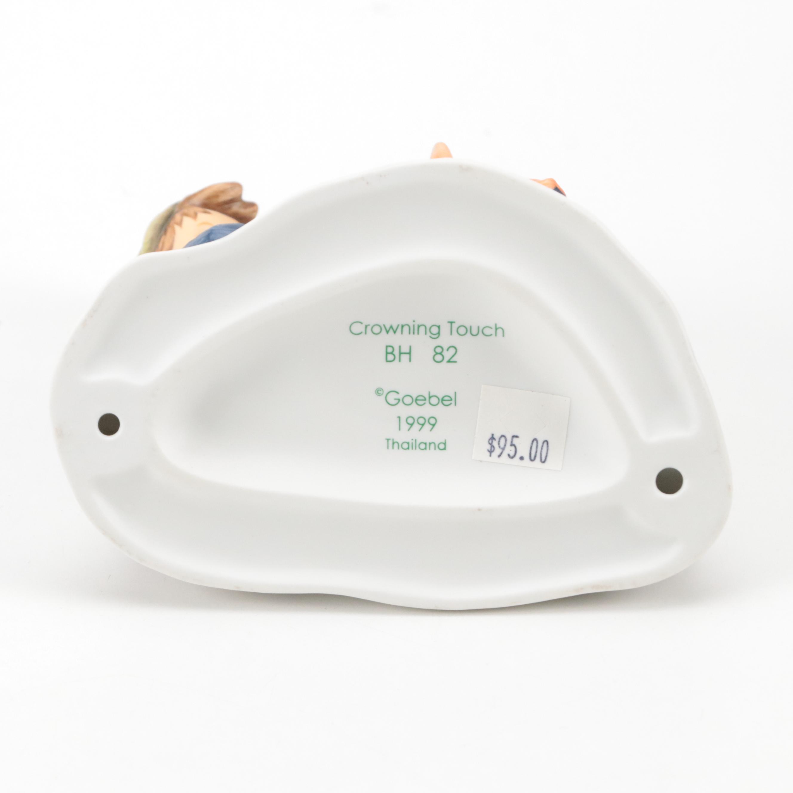 Berta Hummel "Girl with Recorder" and "Crowning Touch" Ceramic Figurines