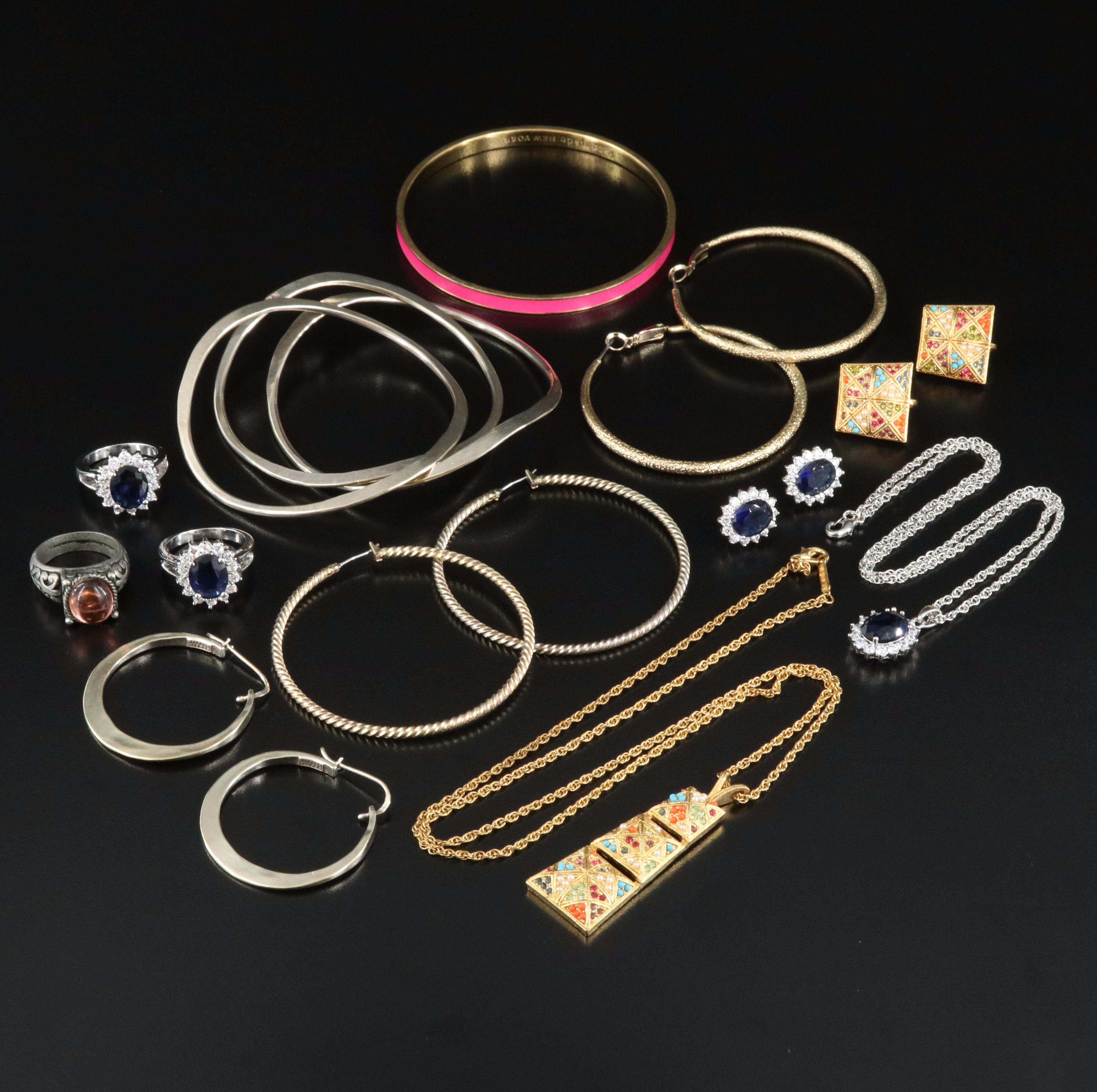 Kate Spade, Rebecca Norman Sterling Bracelet and Earrings Featured in Jewelry