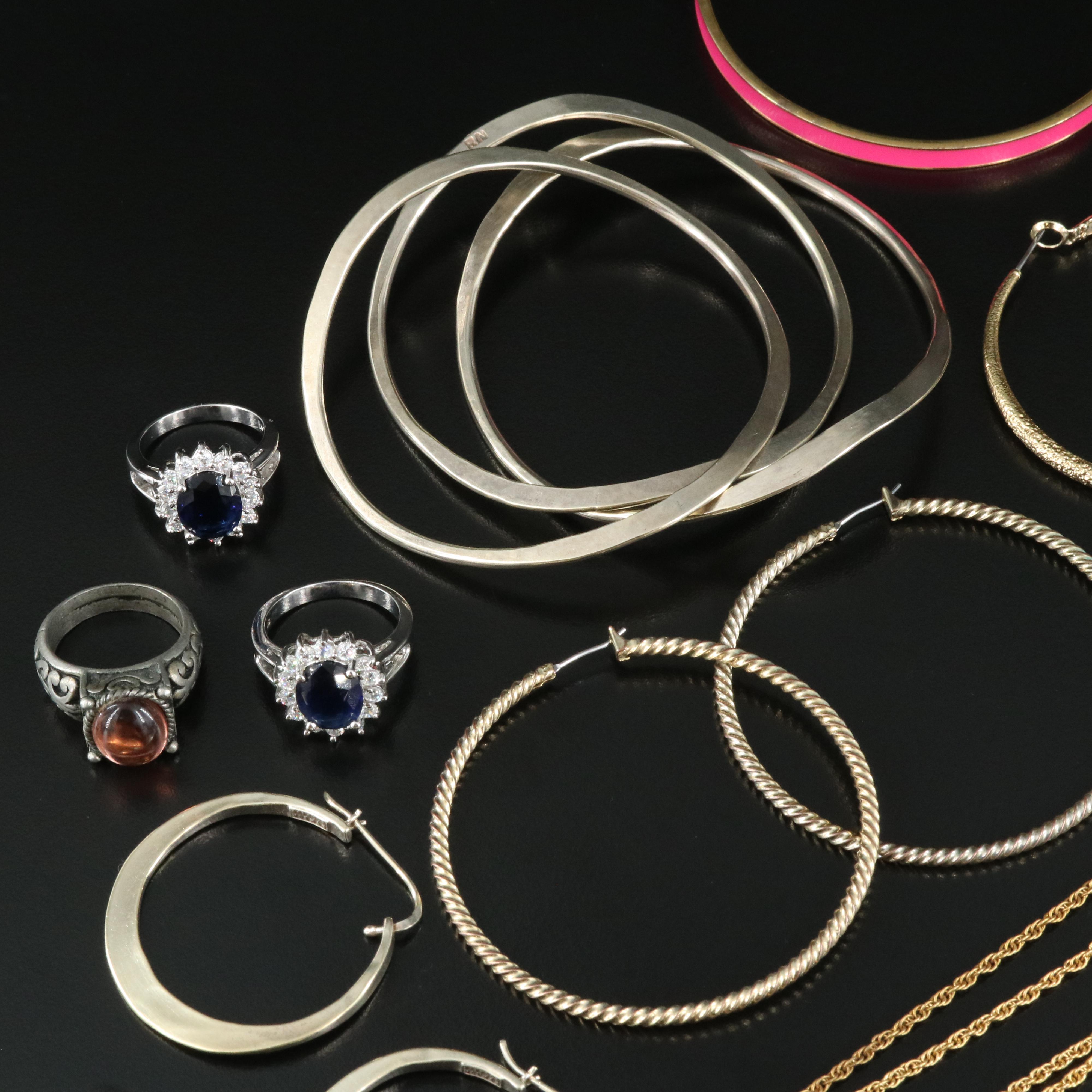 Kate Spade, Rebecca Norman Sterling Bracelet and Earrings Featured in Jewelry