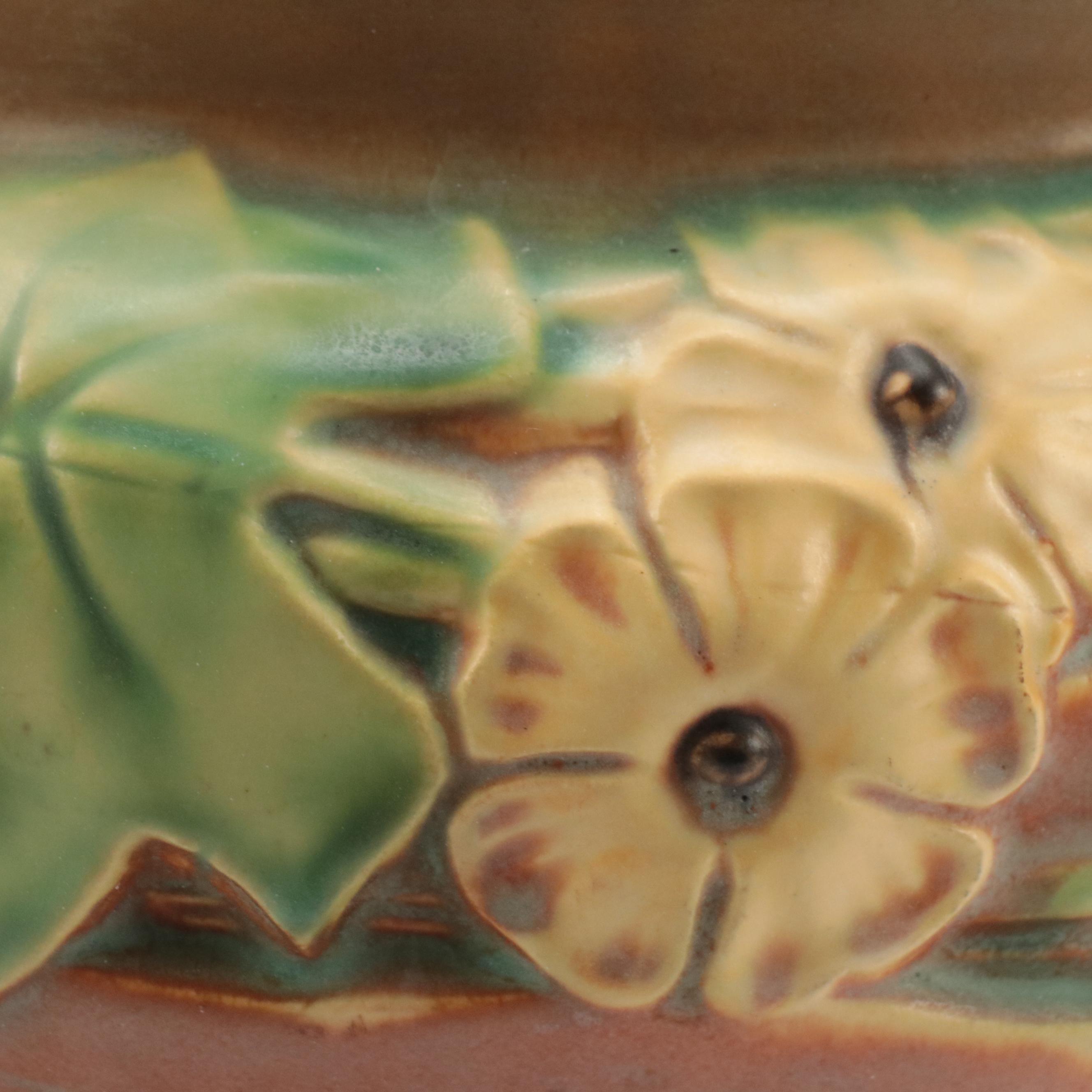 Roseville Pottery "Luffa" Double-Handle Ceramic Planter, Early/Mid-20th Century