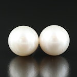 14K Pearl Stud Earrings