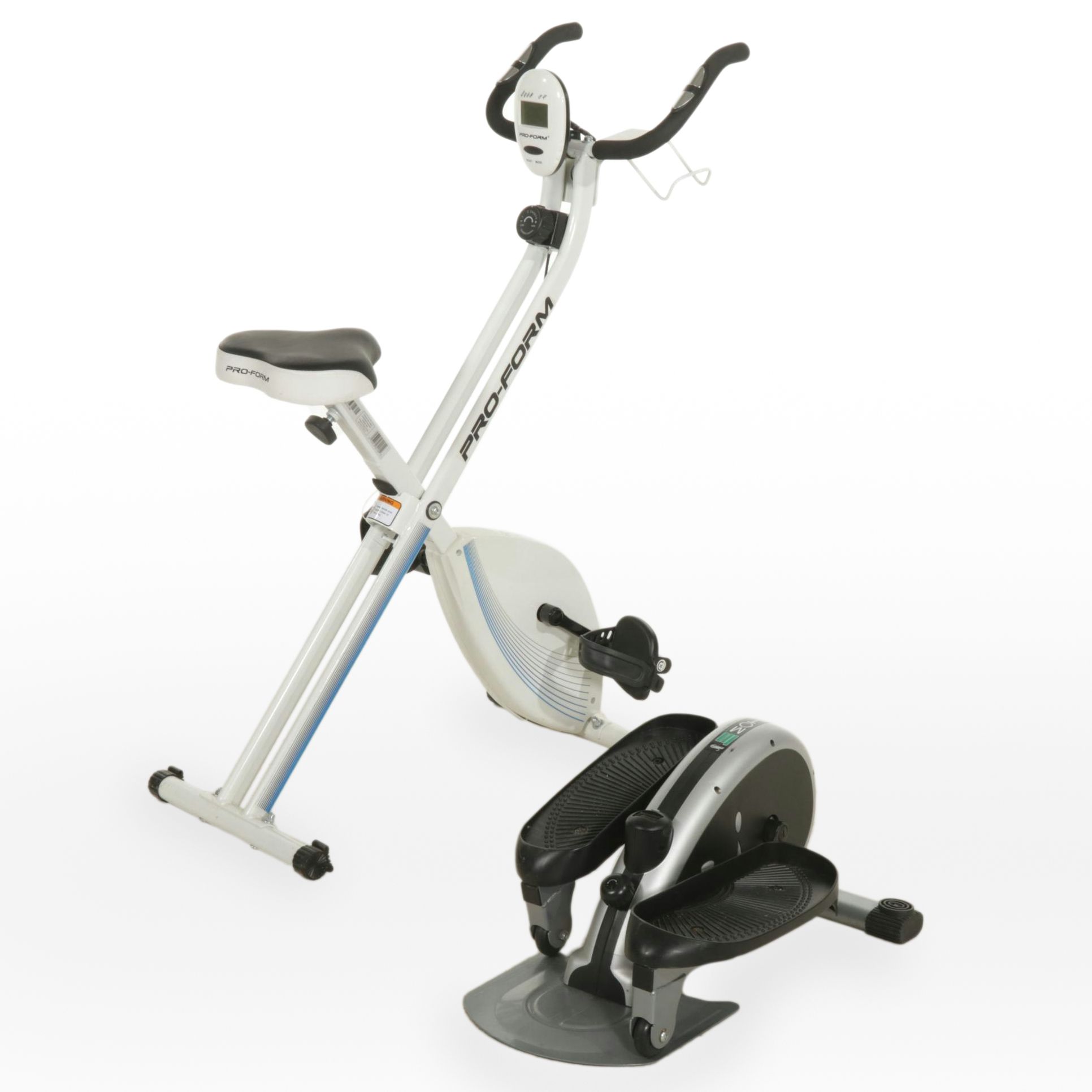 Pro-Form Folding Upright Stationary Bicycle and InMotion Compact Strider