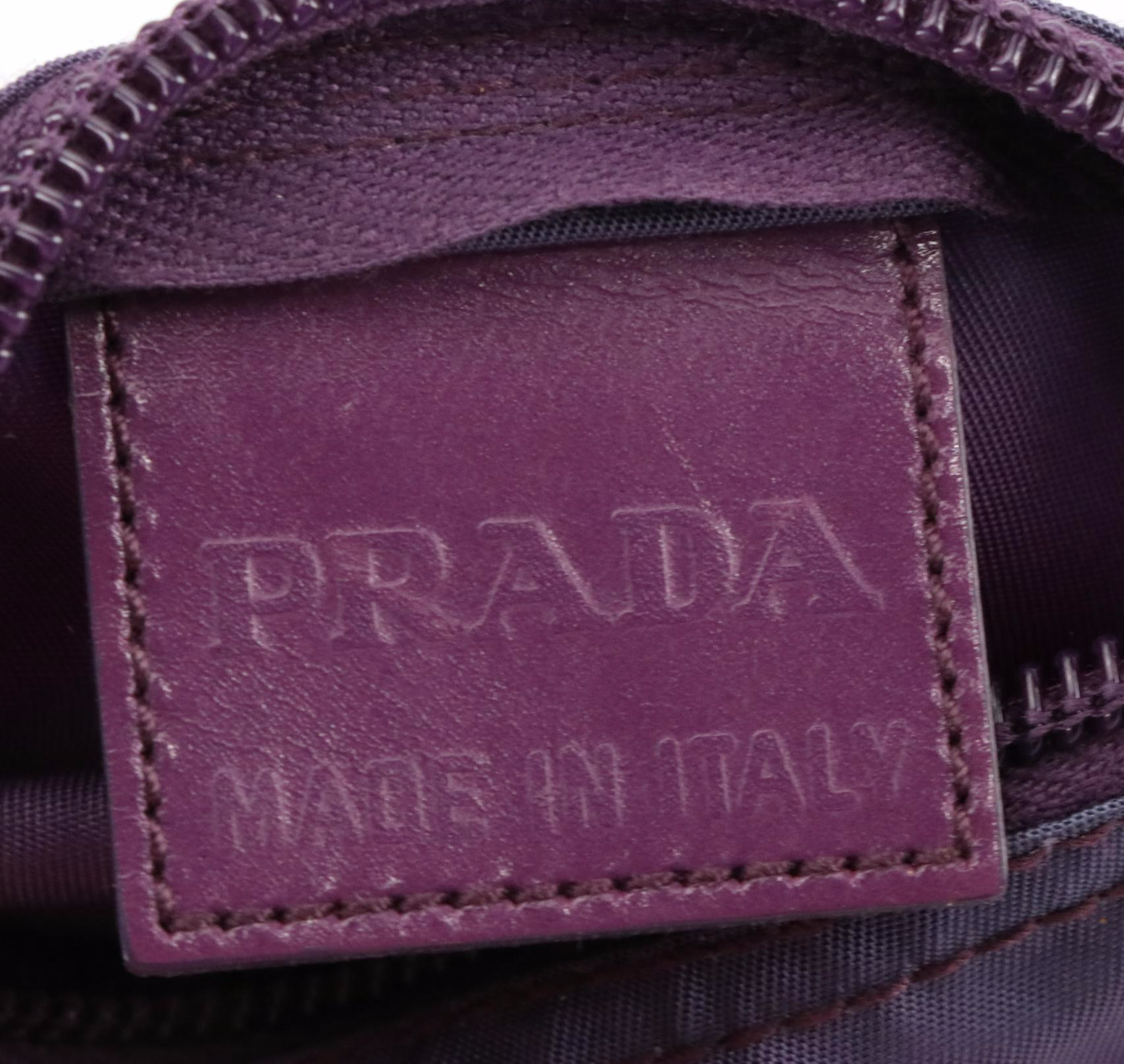 Prada Purple Tessuto Nylon Small Zip Pouch