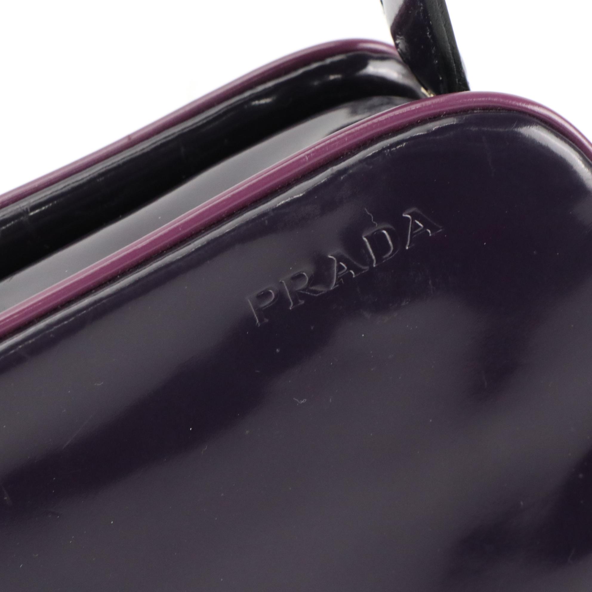 Prada Purple Patent Leather Handbag