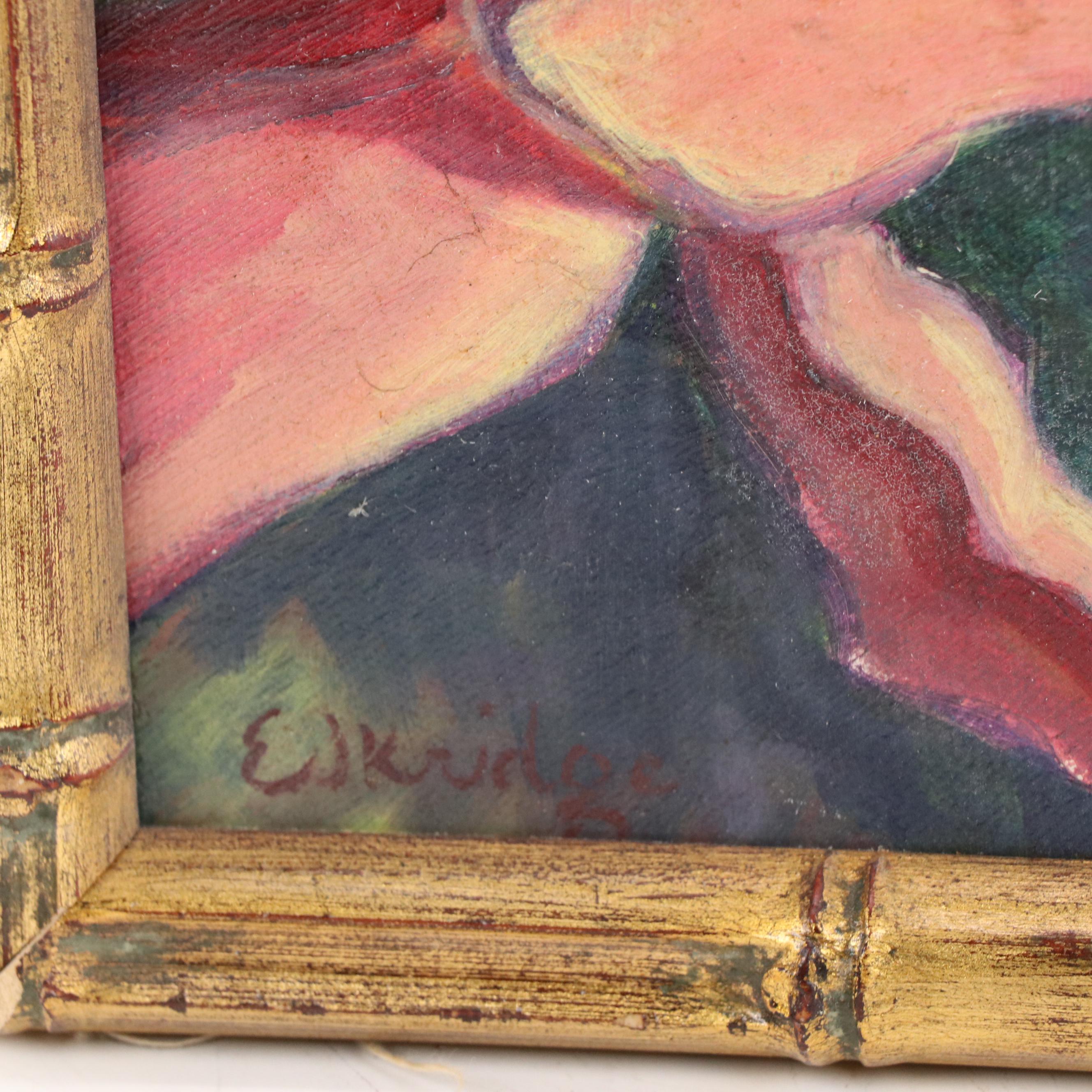 Robert Eskridge Oil Painting of Tropical Flowers