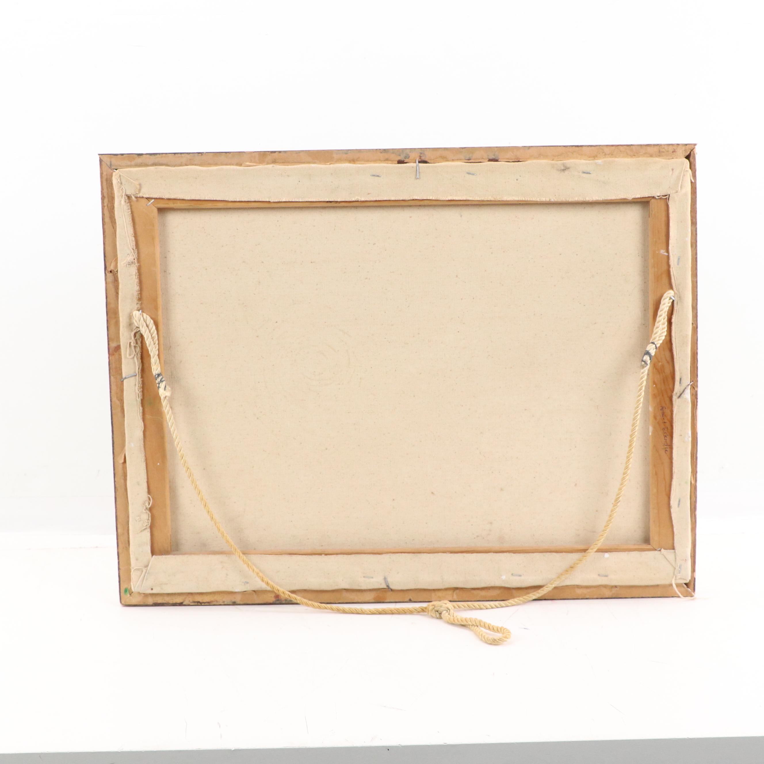 Robert Eskridge Oil Painting of Tropical Flowers